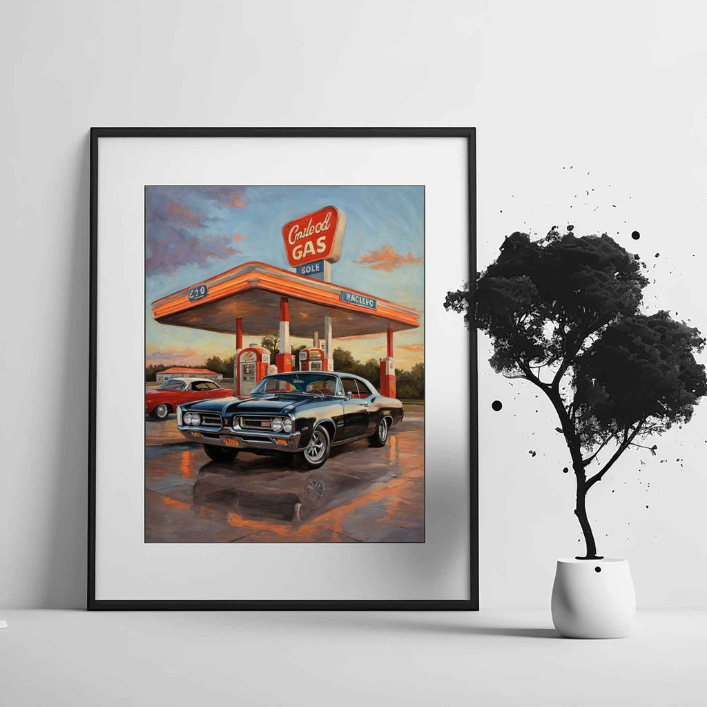 1964 GTO Muscle Pioneer - Gas Station Edition | Poster Canvas - AquilVision