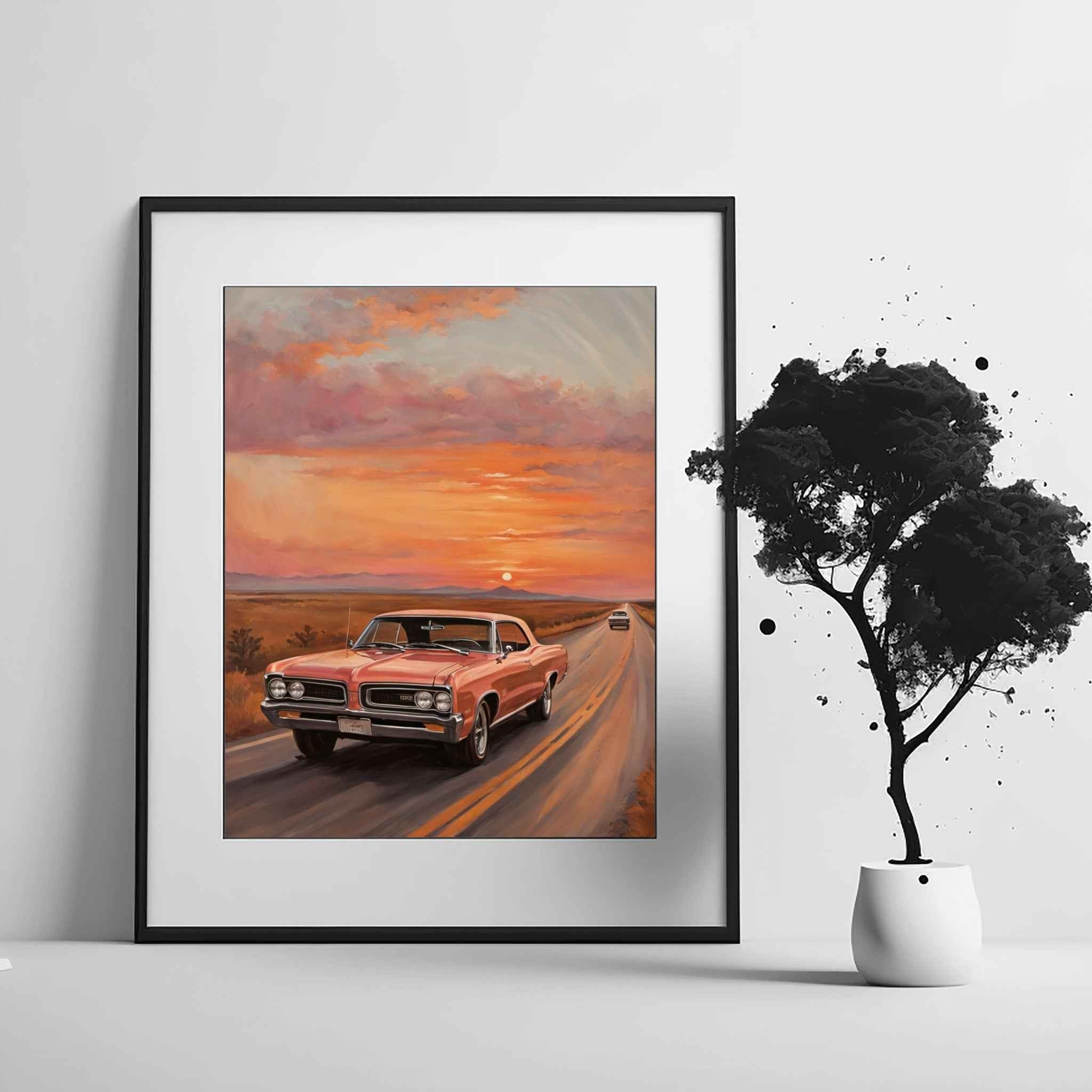 1964 GTO Muscle Pioneer - Highway Edition | Poster Canvas