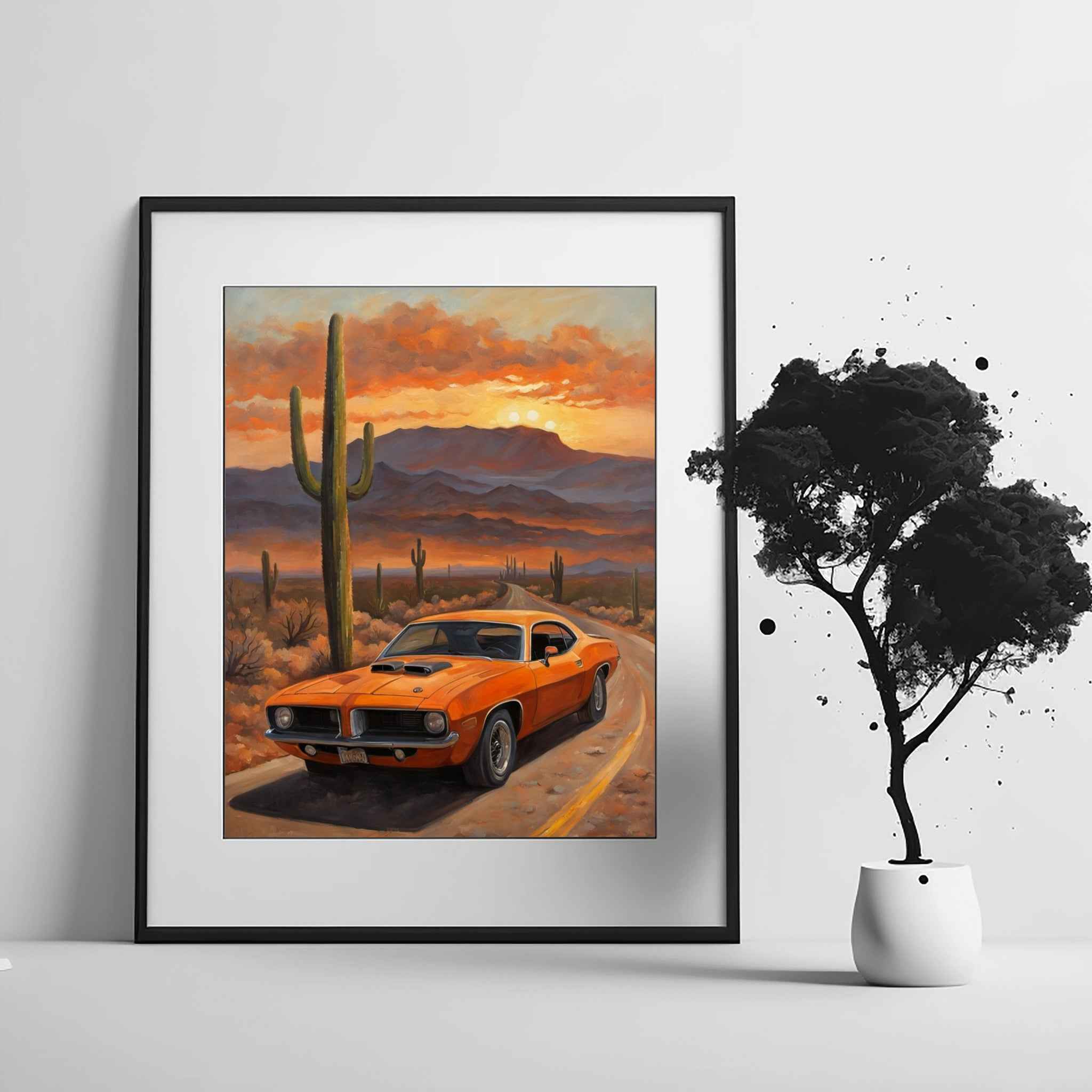 1970 Cuda High-Impact Era - Desert Edition | Poster Canvas