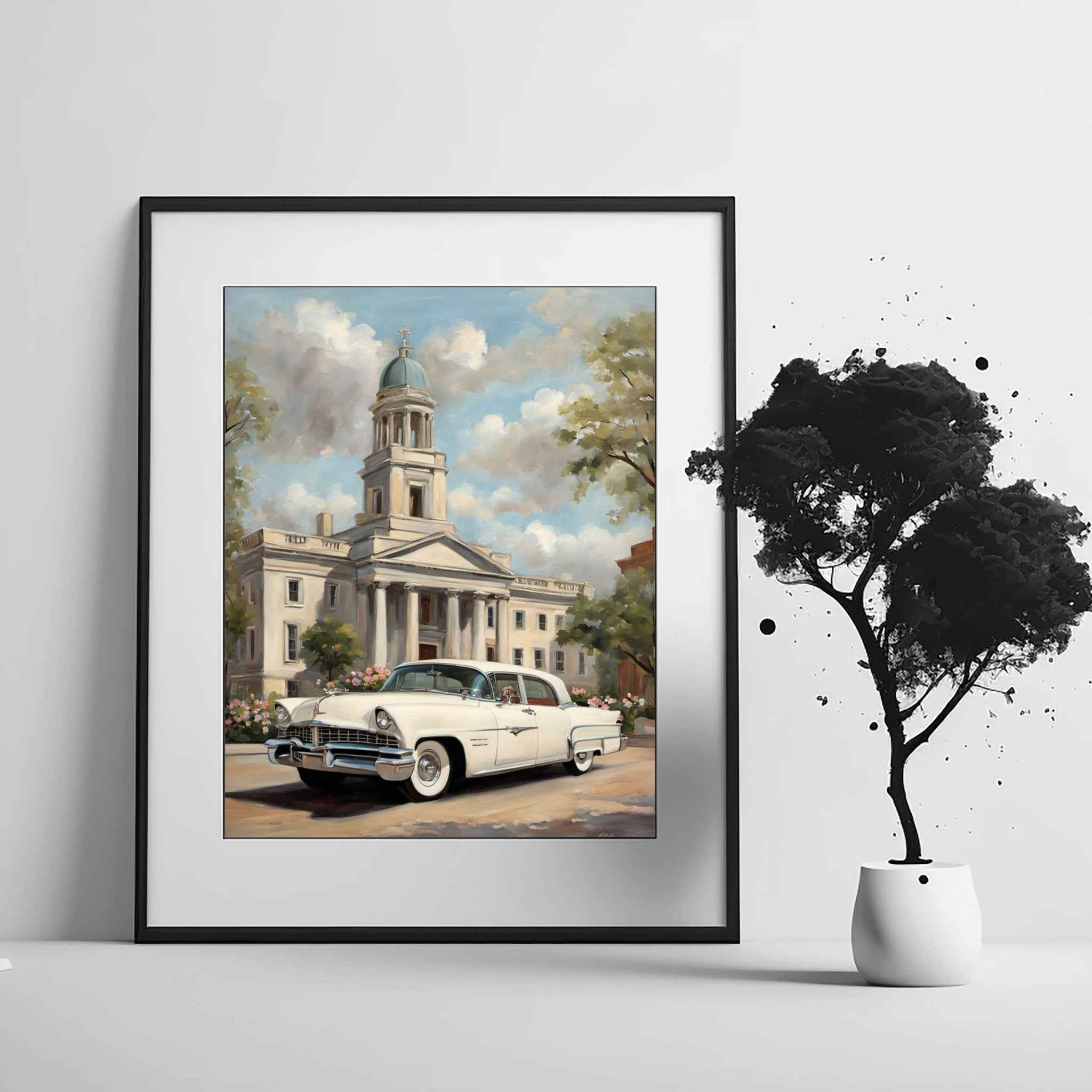 1956 American Formal Luxury Sedan - Town Edition | Poster Canvas - AquilVision