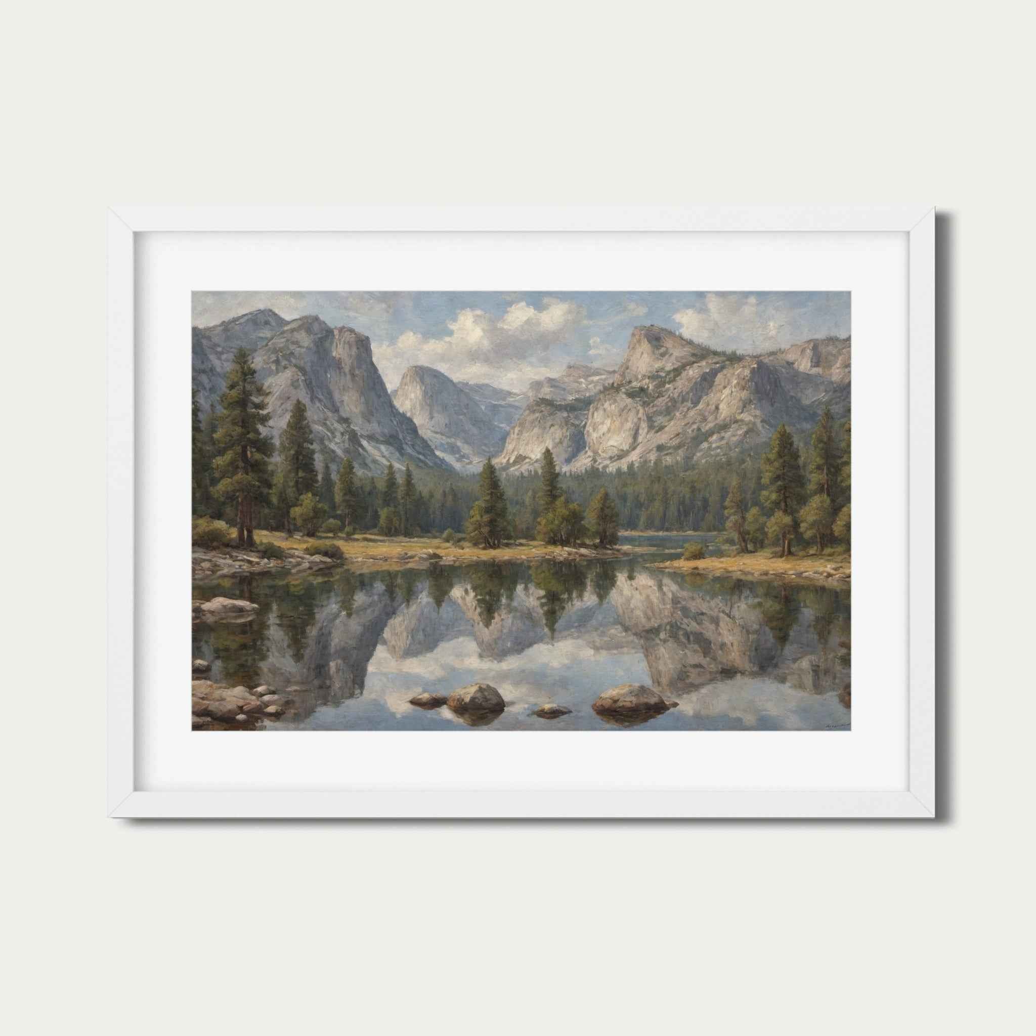 Mirror Lake Poster Canvas Yosemite National Park Collection