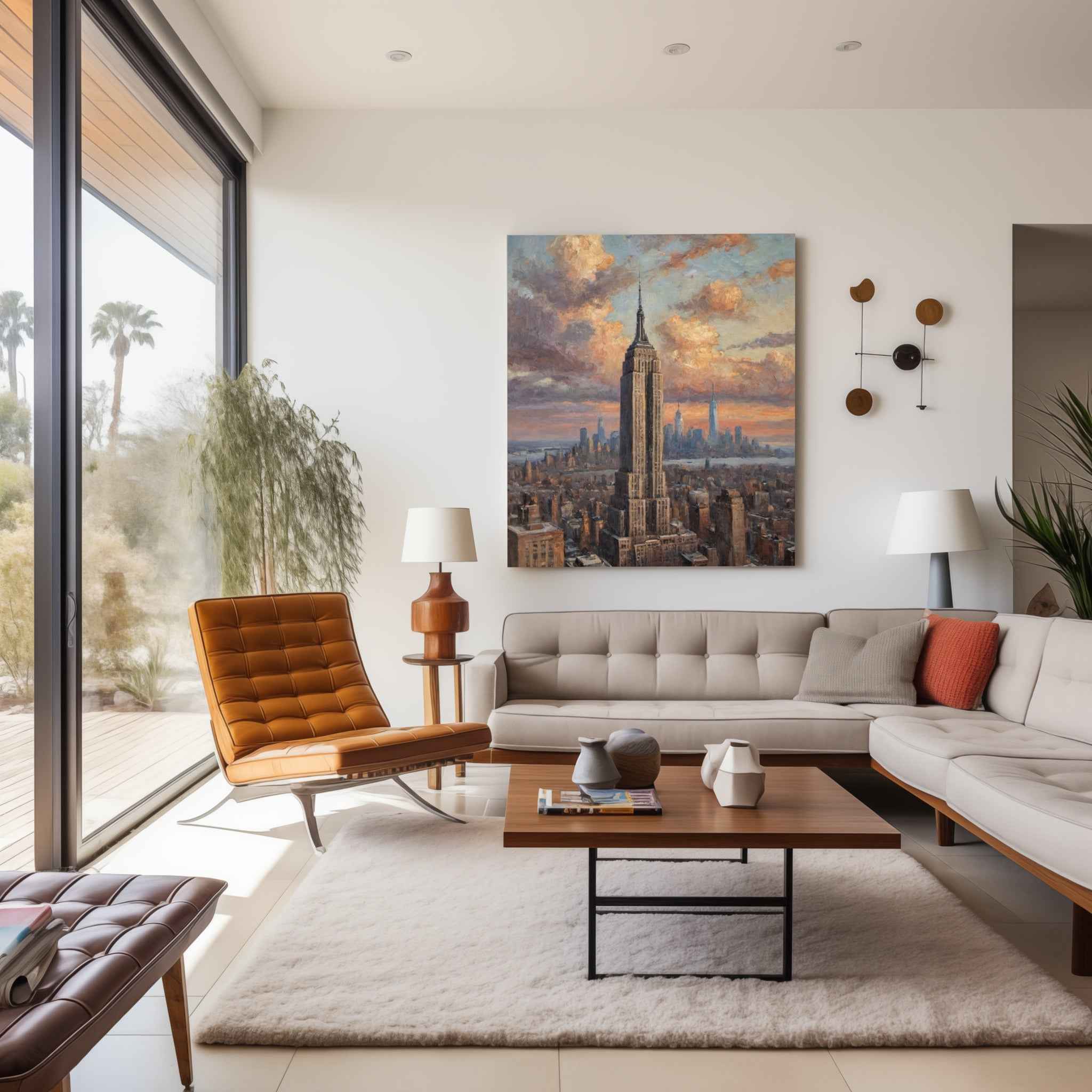 Empire State Poster Canvas Artwork - New York Collection