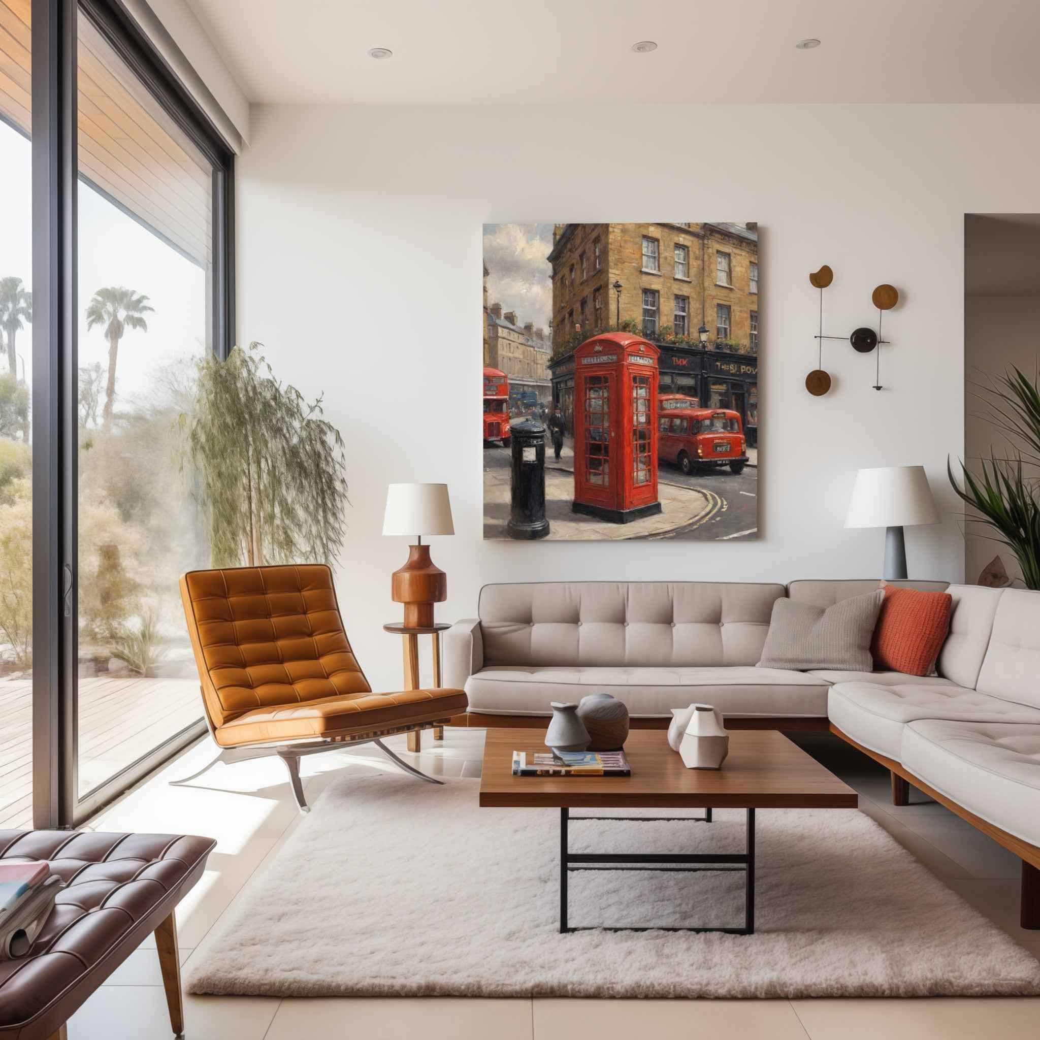 Red Telephone Box Poster Canvas Artwork - London Collection