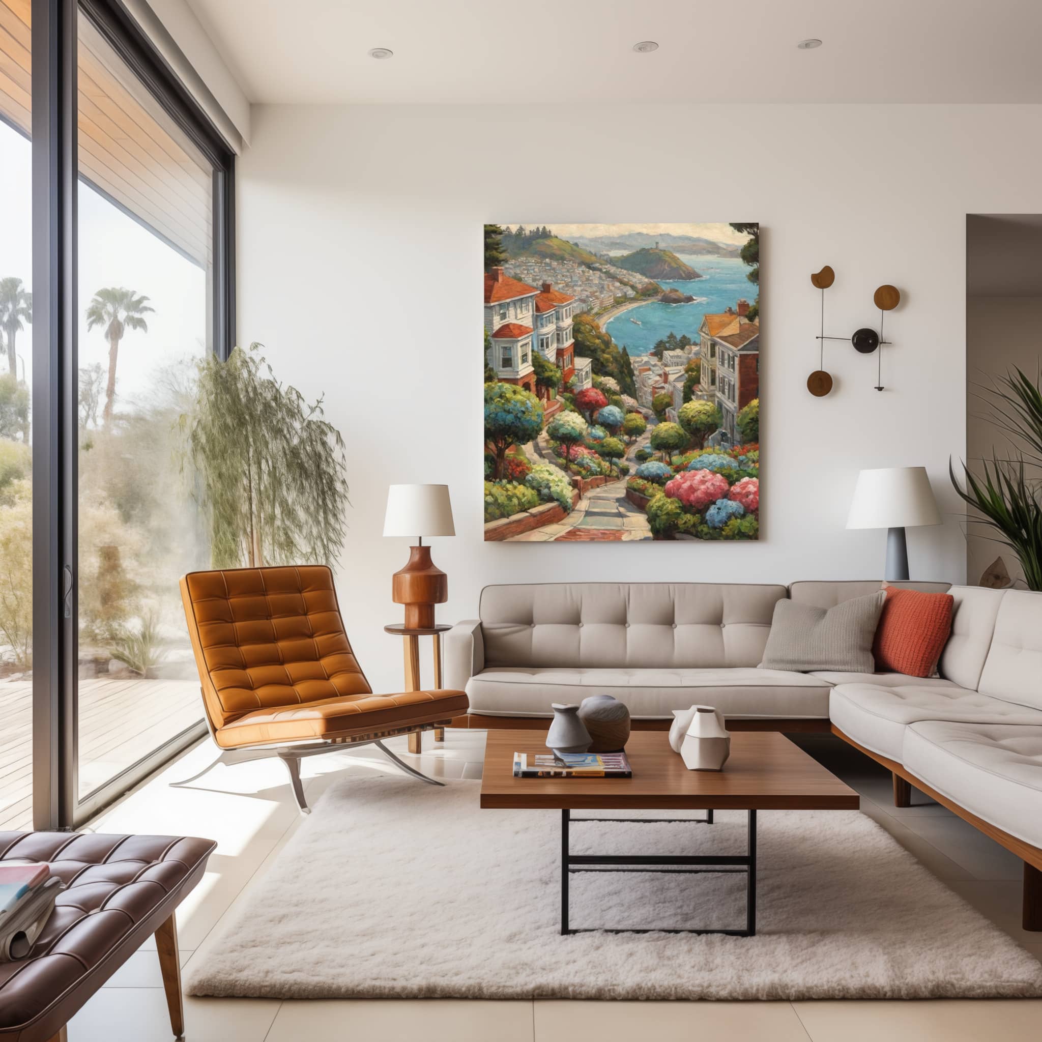 Lombard Street Poster Canvas Artwork - San Francisco Collection