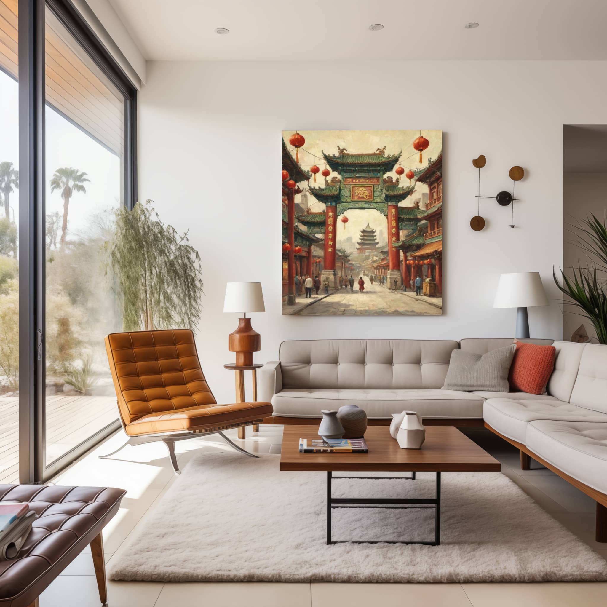 Dragon Gate Poster Canvas Artwork - San Francisco Collection