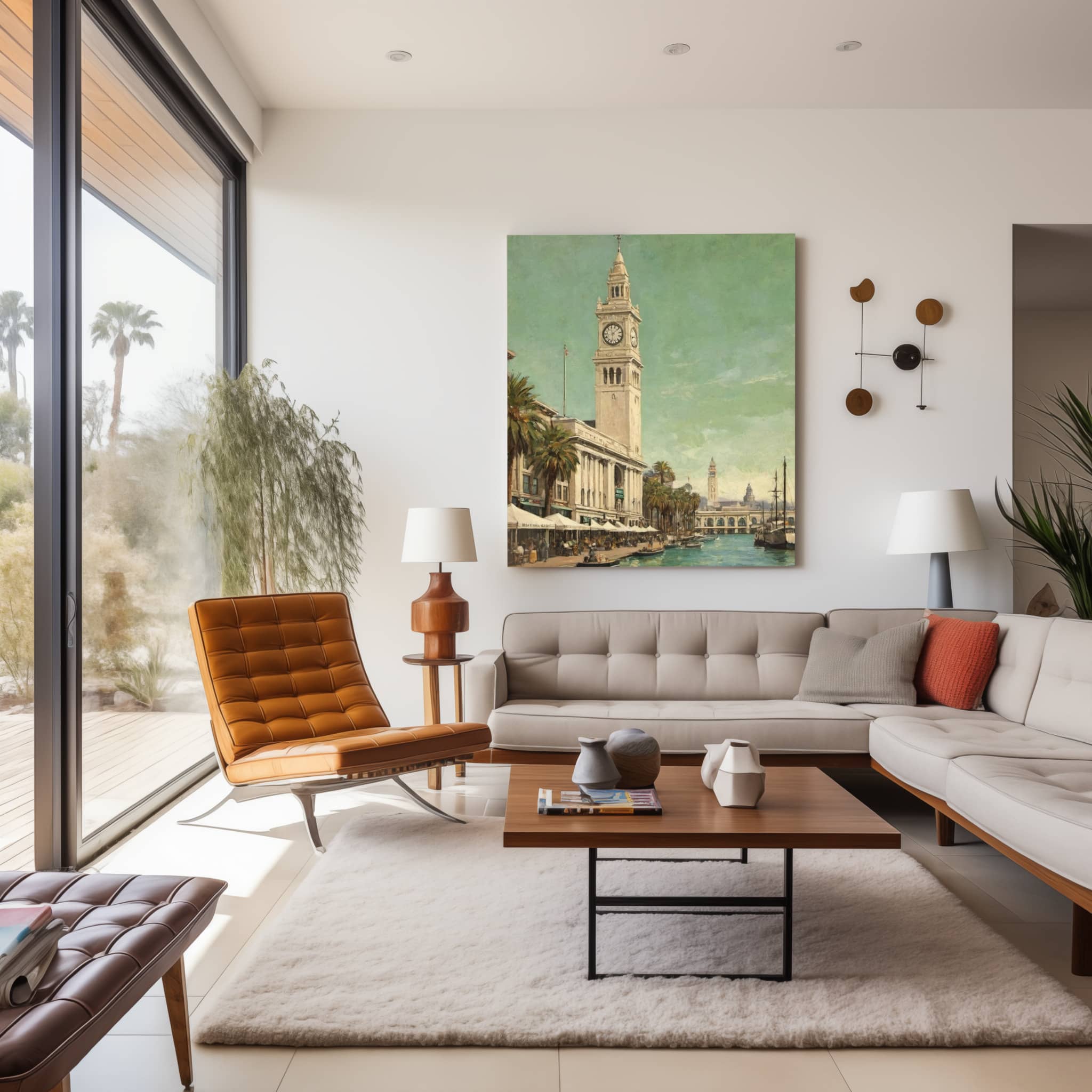 Ferry Building Poster Canvas Artwork - San Francisco Collection