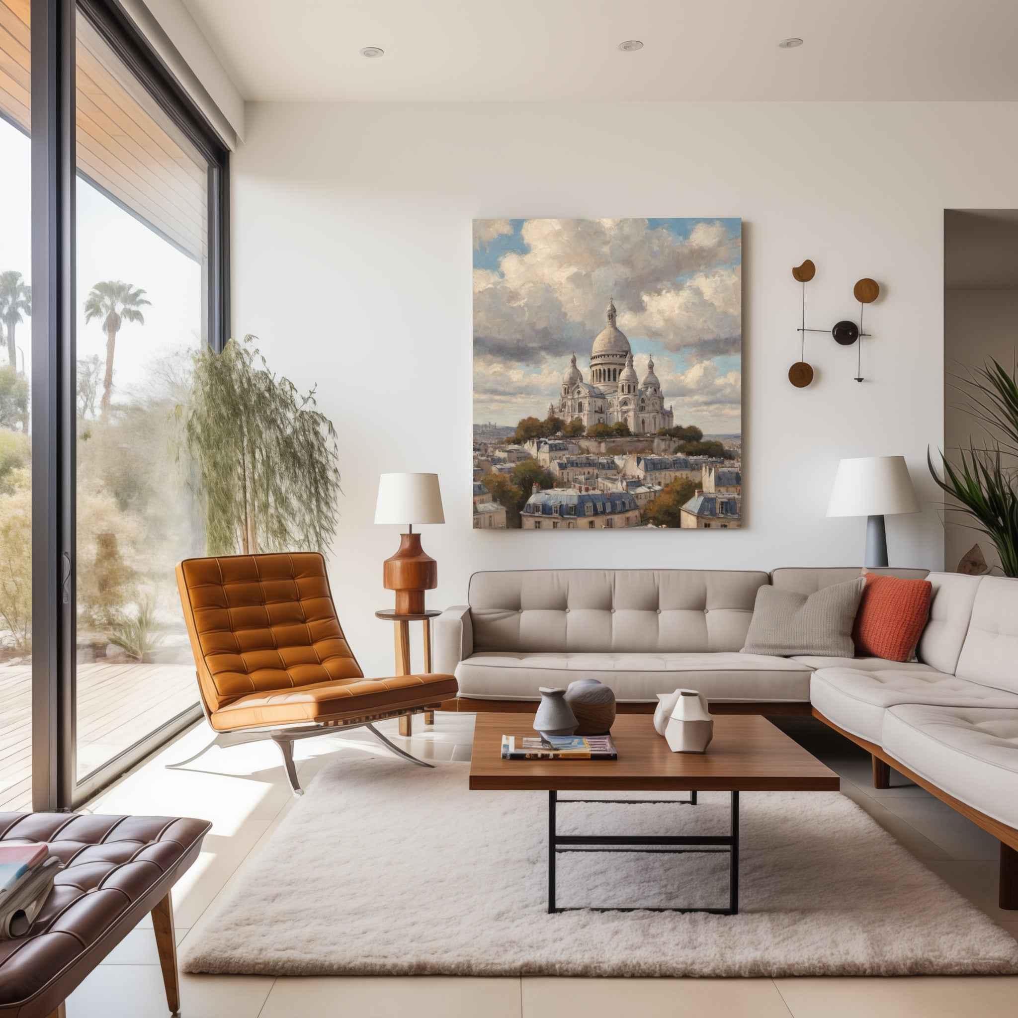 Sacre Coeur Basilica Poster Canvas Artwork - Paris Collection