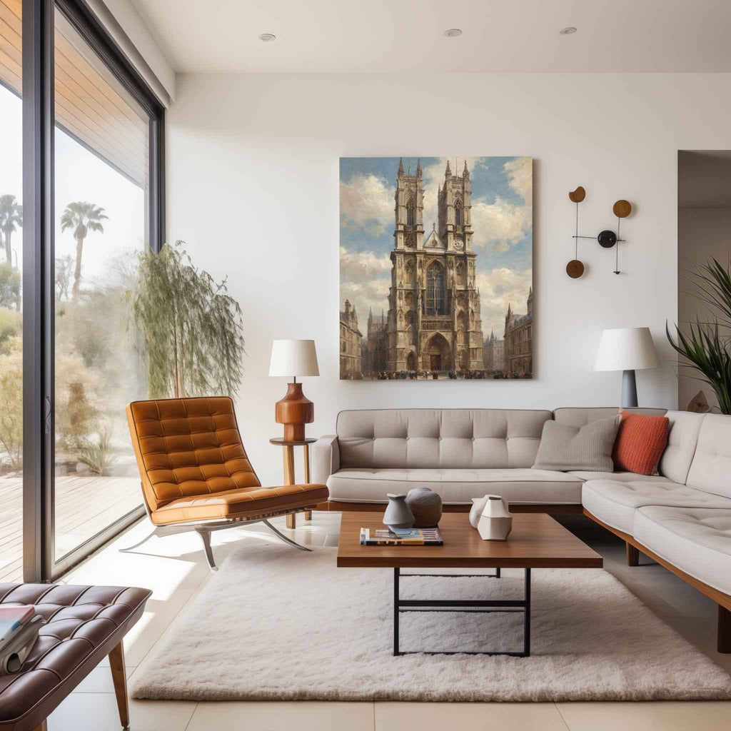 Westminster Abbey Poster Canvas Artwork - London Collection