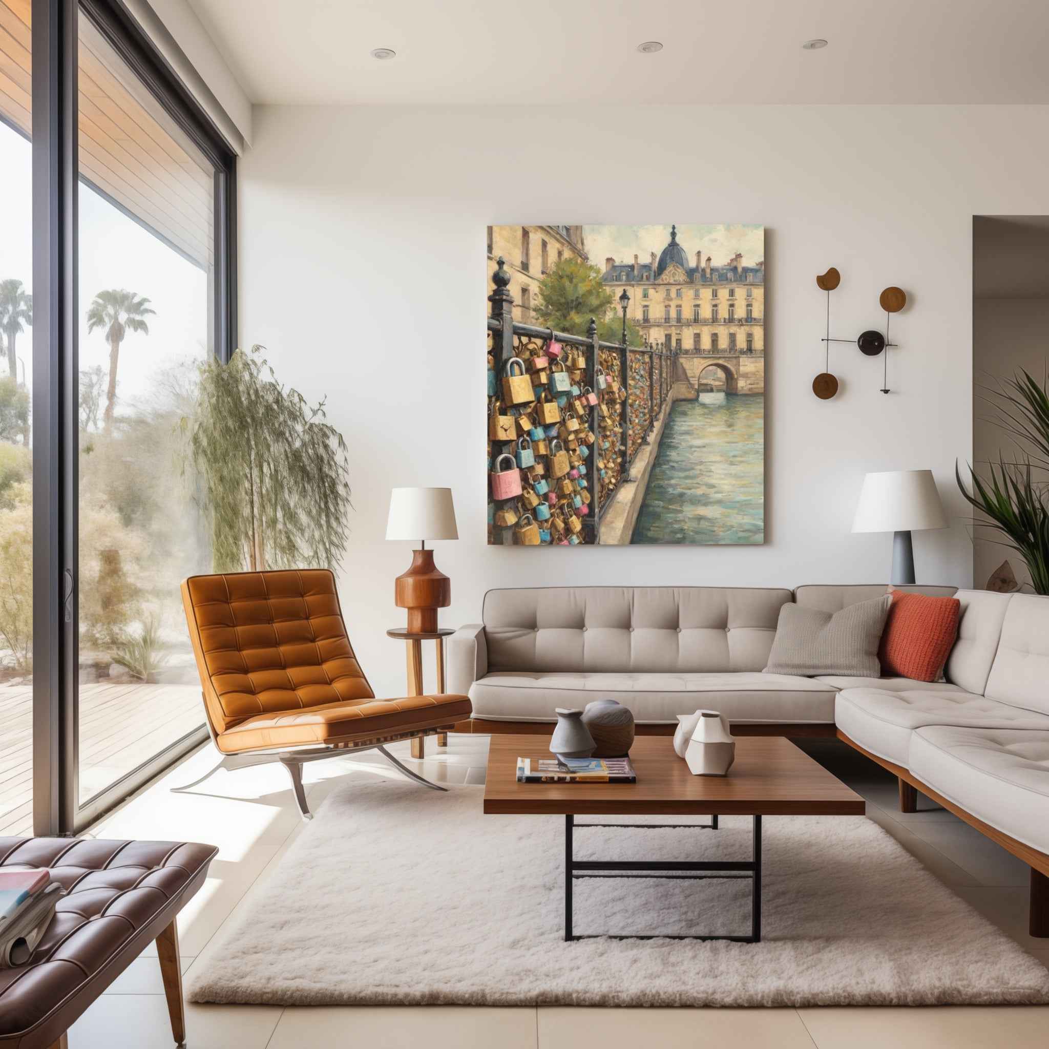 Pont des Arts Poster Canvas Artwork - Paris Collection