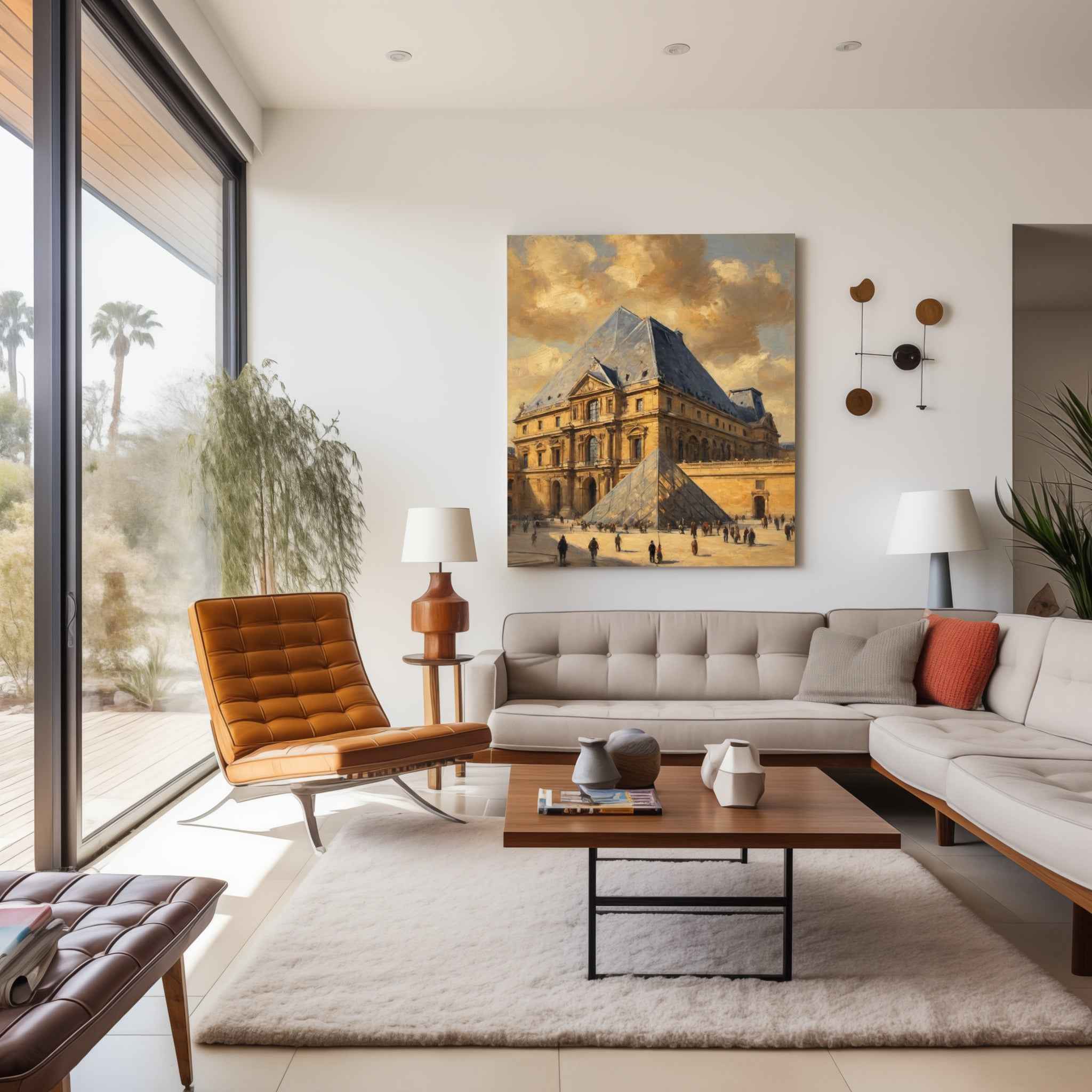 Louvre Pyramid Poster Canvas Artwork - Paris Collection