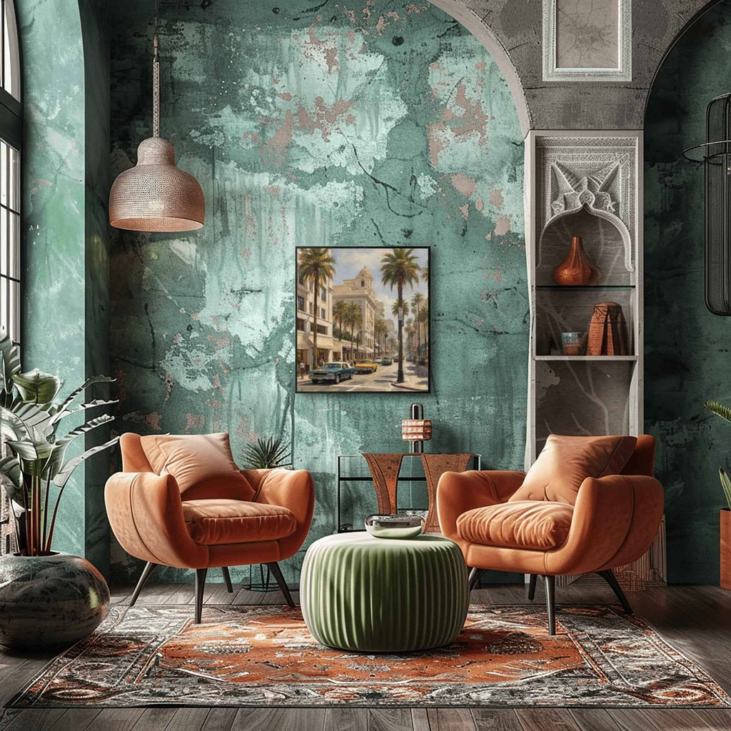 Rodeo Drive Poster Canvas Artwork - Los Angeles Collection