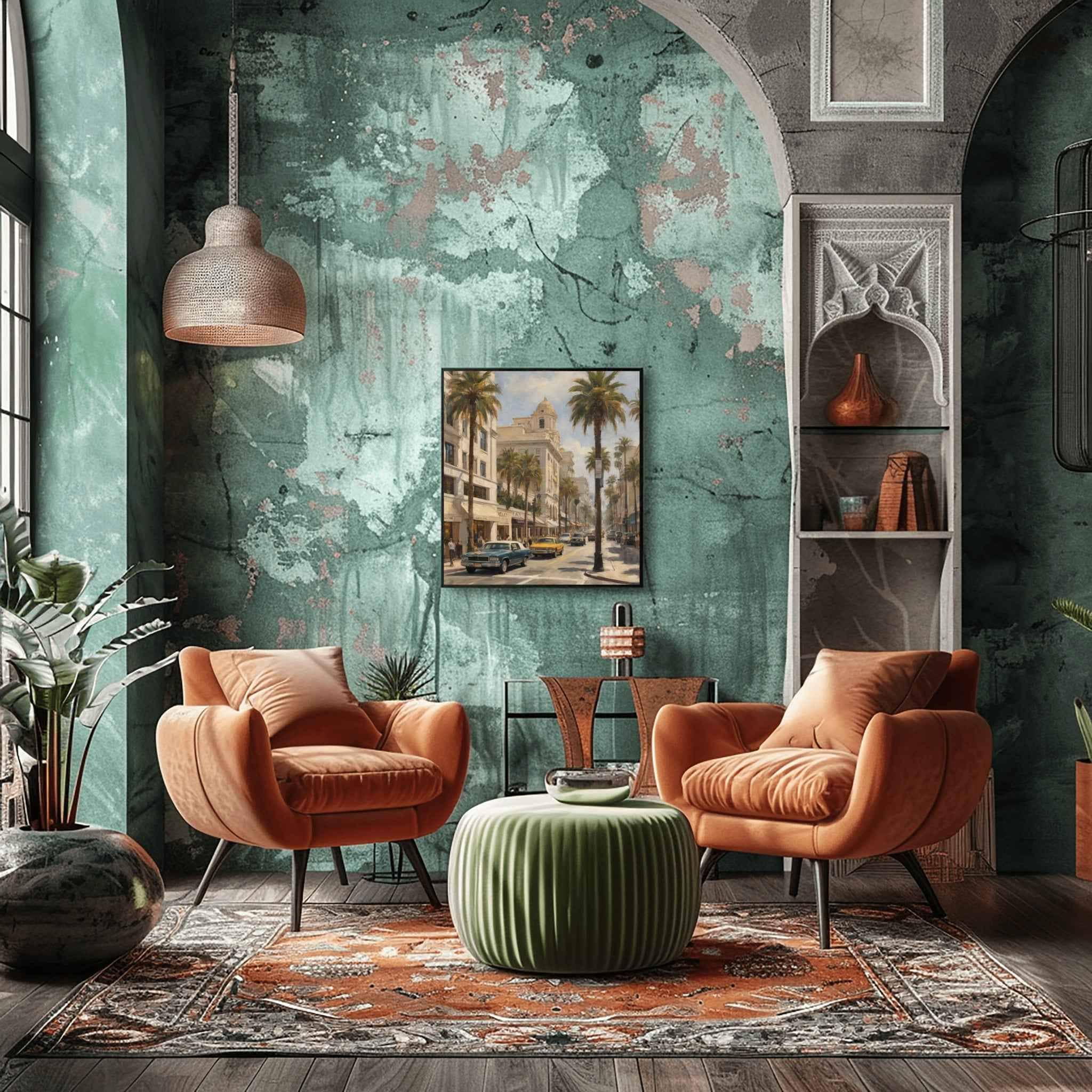 Rodeo Drive Poster Canvas Artwork - Los Angeles Collection