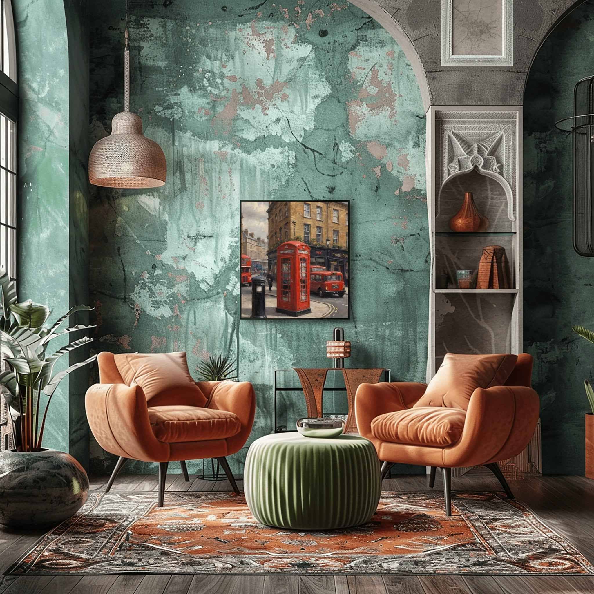 Red Telephone Box Poster Canvas Artwork - London Collection