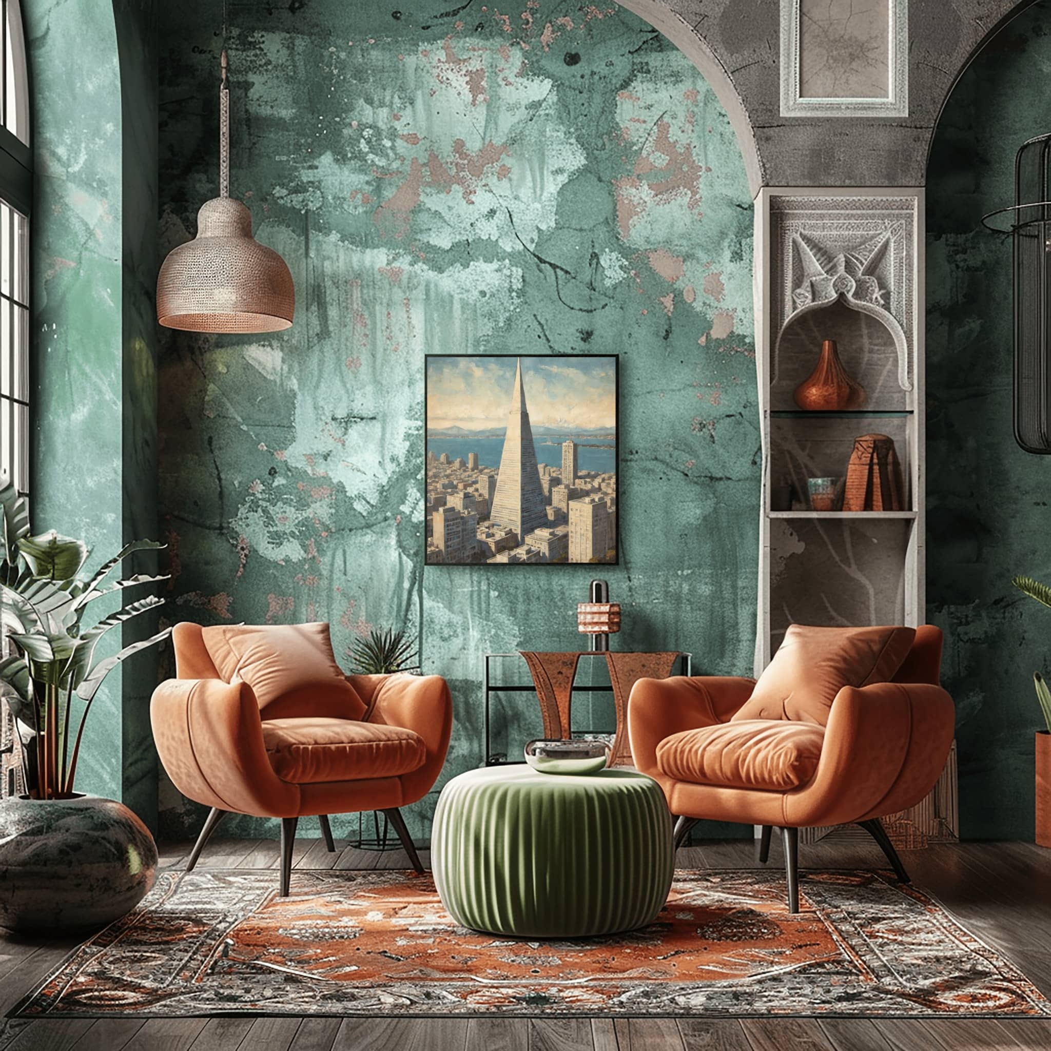 Transamerica Pyramid Poster Canvas Artwork - San Francisco Collection