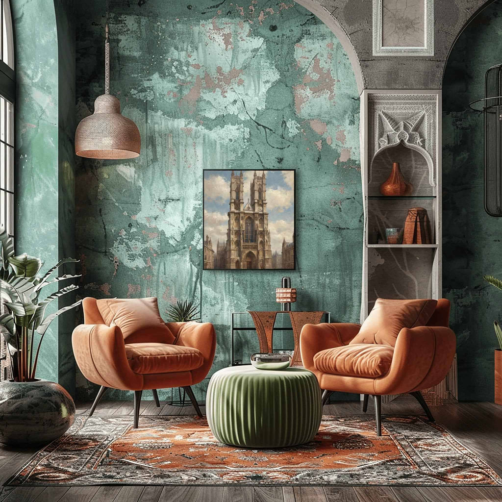 Westminster Abbey Poster Canvas Artwork - London Collection