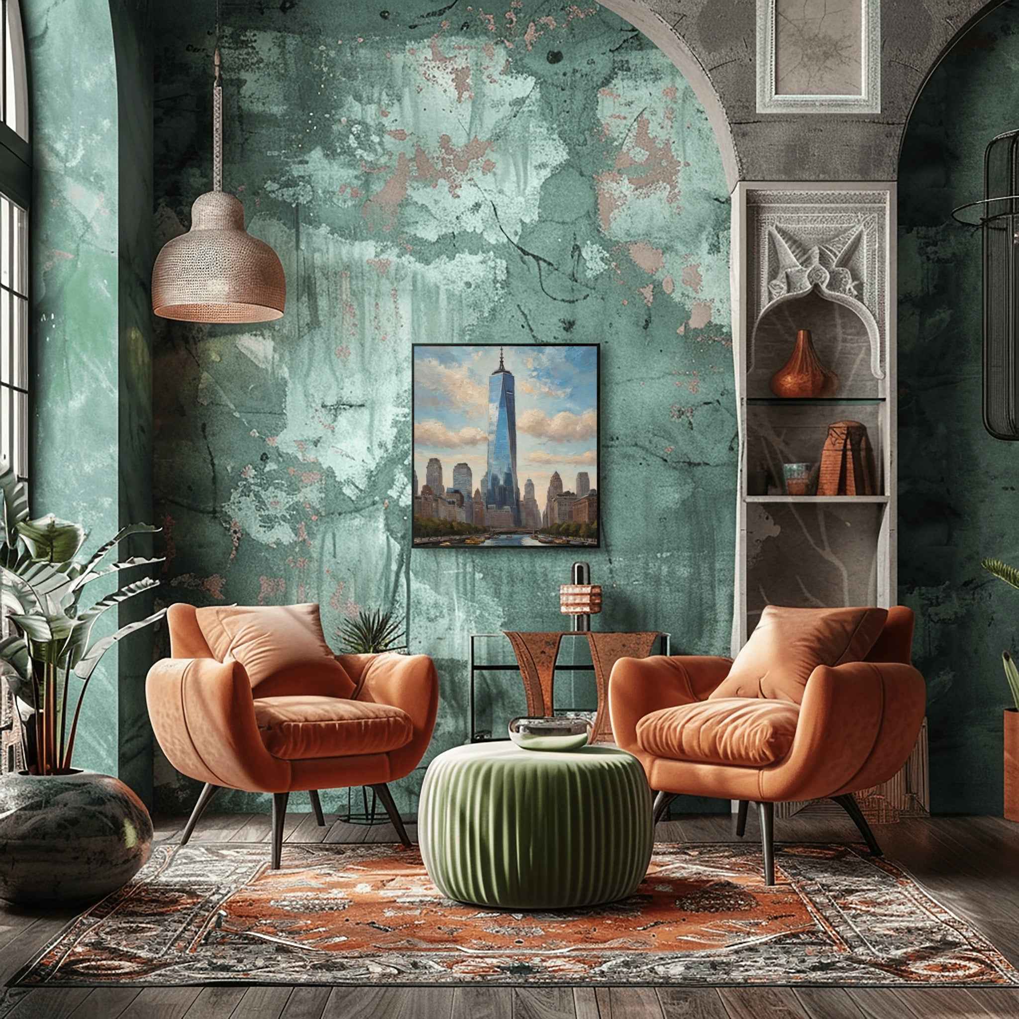 One World Trade Center Poster Canvas Artwork - New York Collection