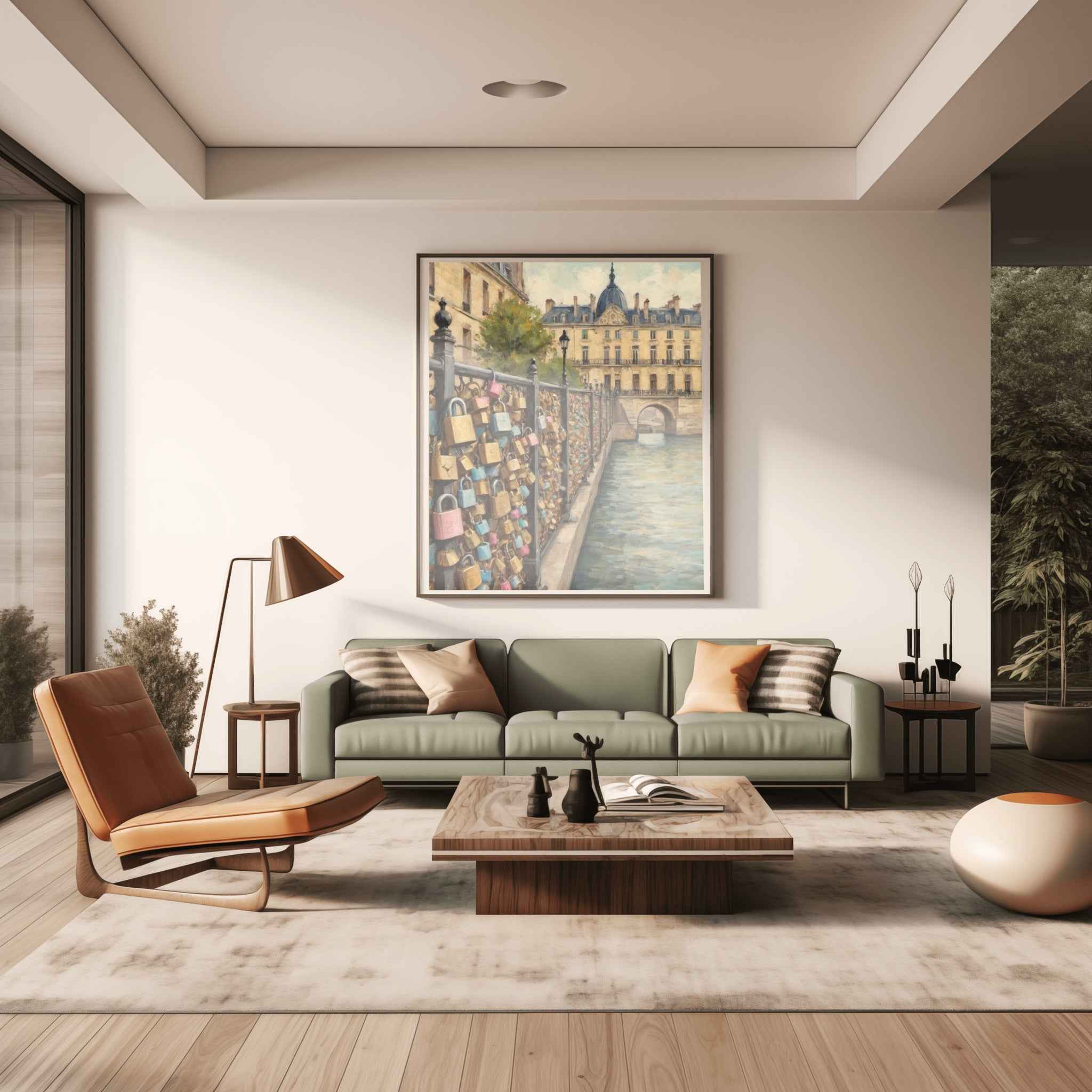 Pont des Arts Poster Canvas Artwork - Paris Collection