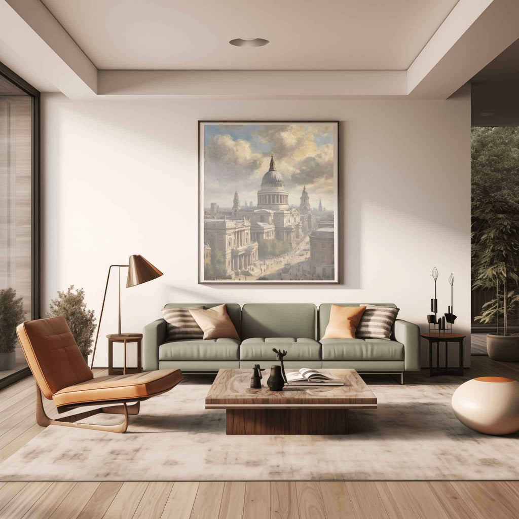 St Paul's Cathedral Poster Canvas Artwork - London Collection