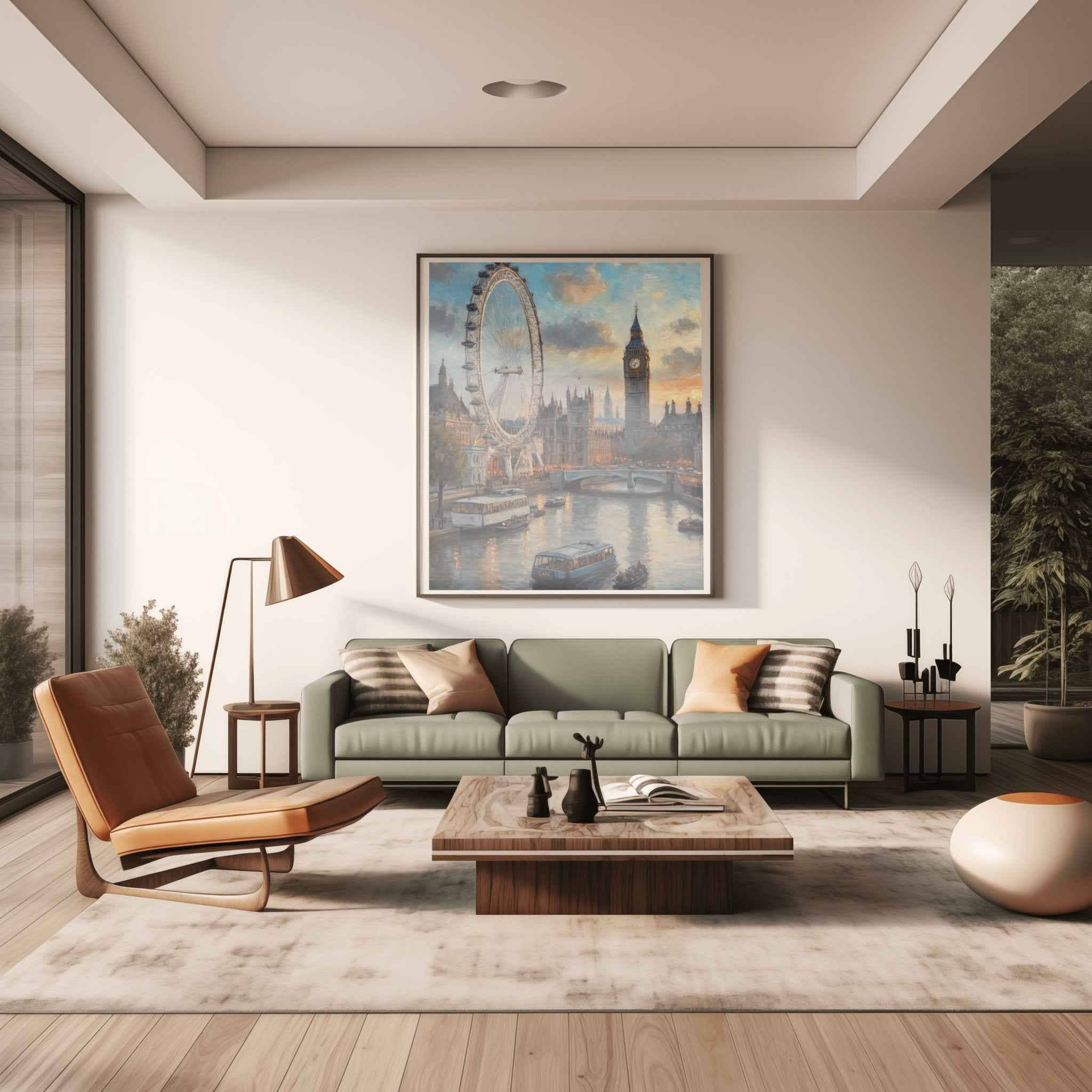 London Eye Poster Canvas Artwork - London Collection