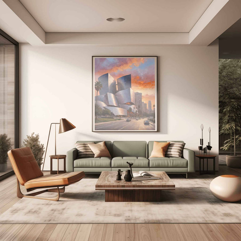 Concert Hall Poster Canvas Artwork - Los Angeles Collection