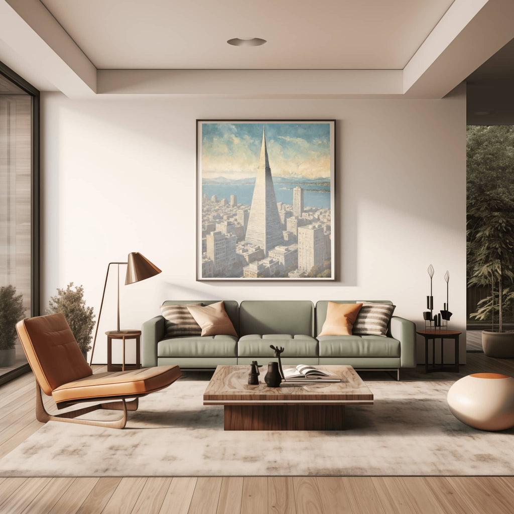 Transamerica Pyramid Poster Canvas Artwork - San Francisco Collection