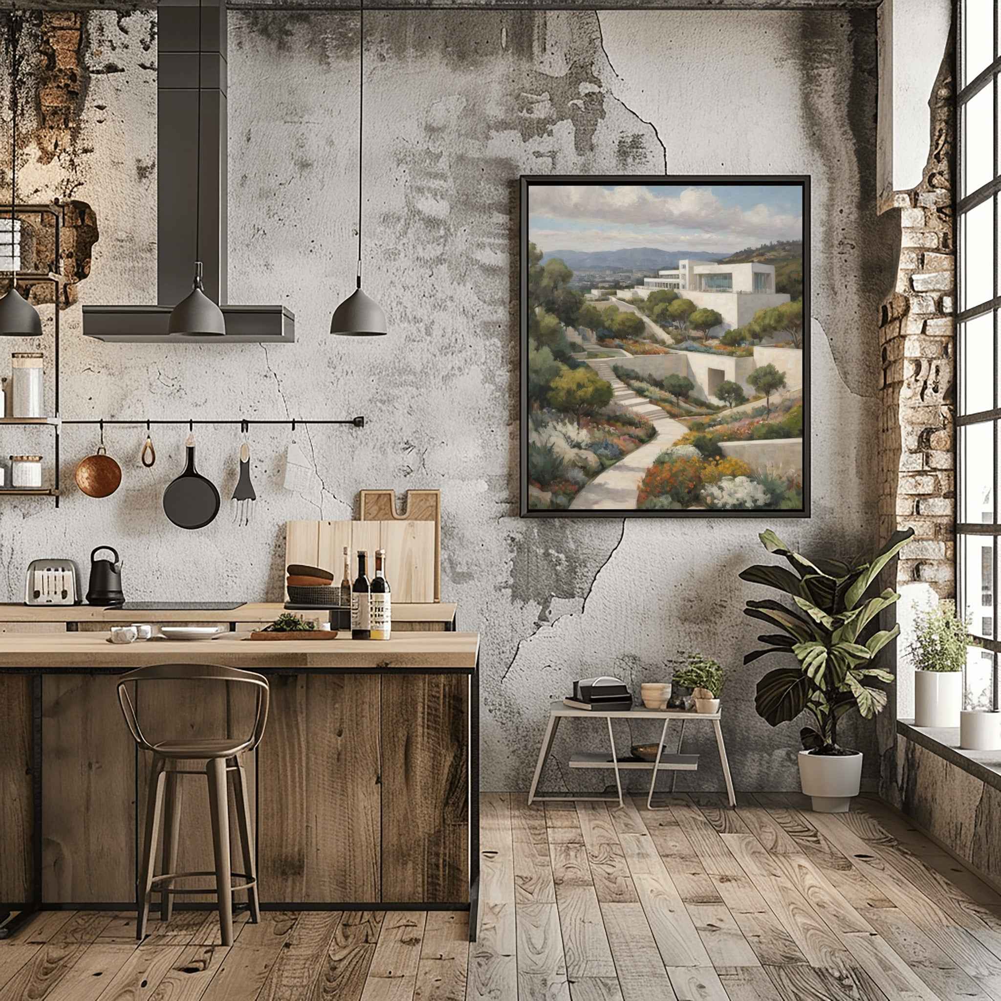 The Getty Center Poster Canvas Artwork - Los Angeles Collection