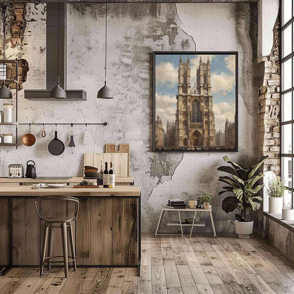 Westminster Abbey Poster Canvas Artwork - London Collection