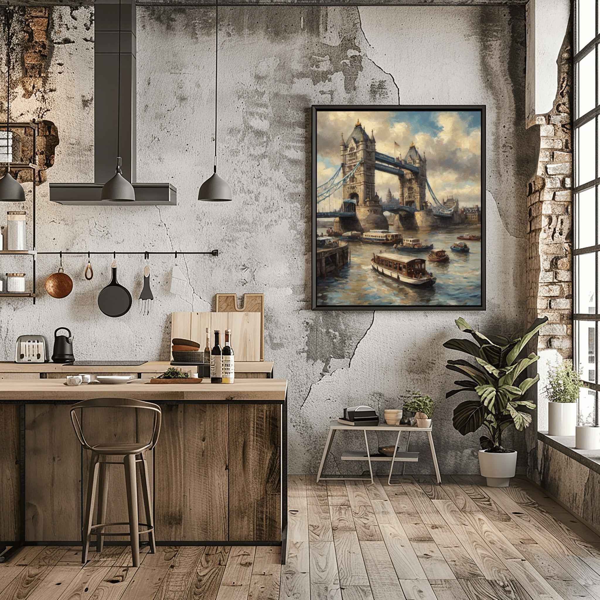 Tower Bridge Poster Canvas Artwork - London Collection