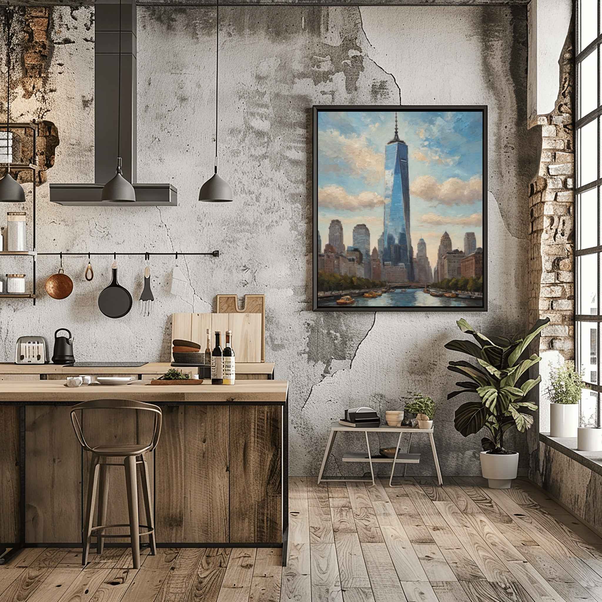One World Trade Center Poster Canvas Artwork - New York Collection