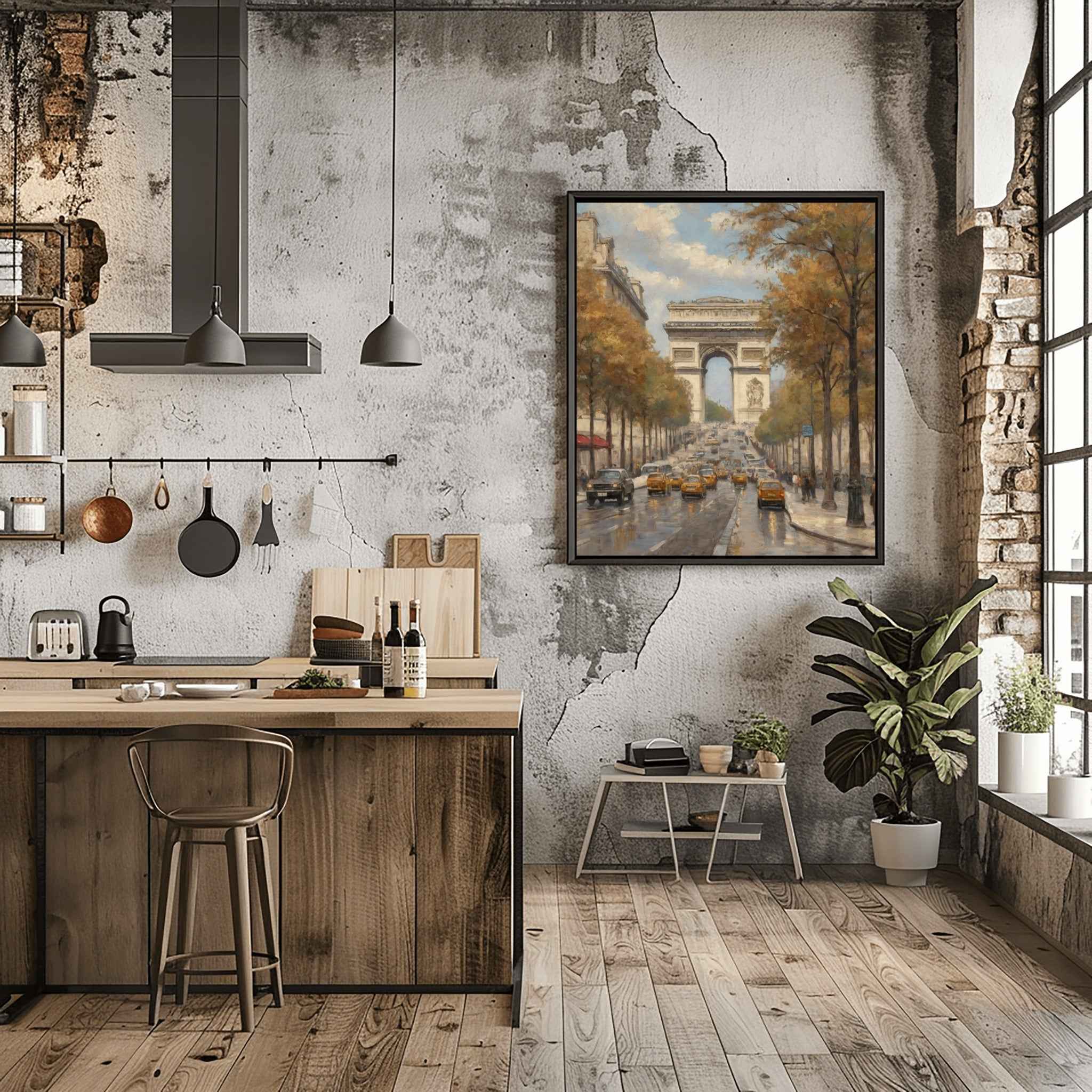 Arc de Triomphe Poster Canvas Artwork - Paris Collection