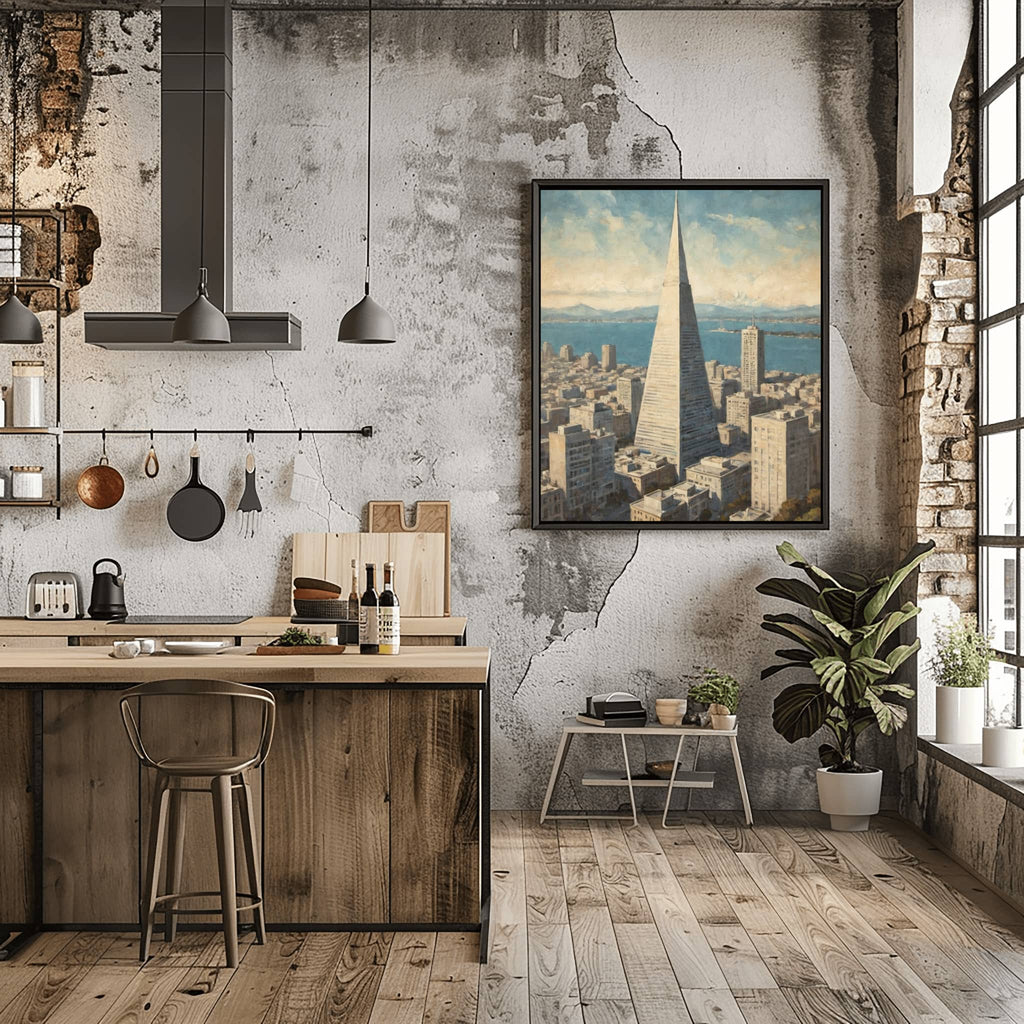 Transamerica Pyramid Poster Canvas Artwork - San Francisco Collection