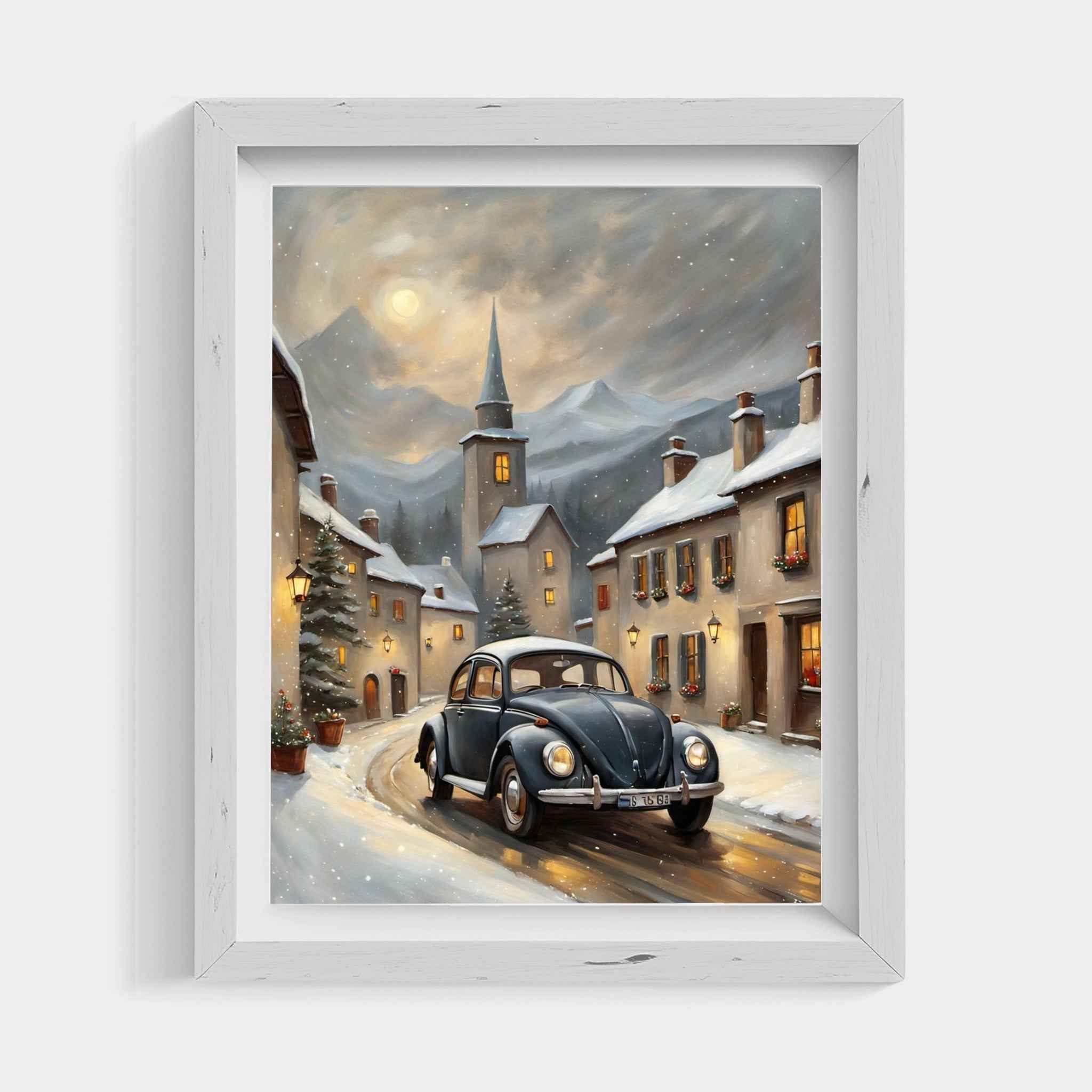1967 Love Bug Classic - Winter Edition | Poster Canvas