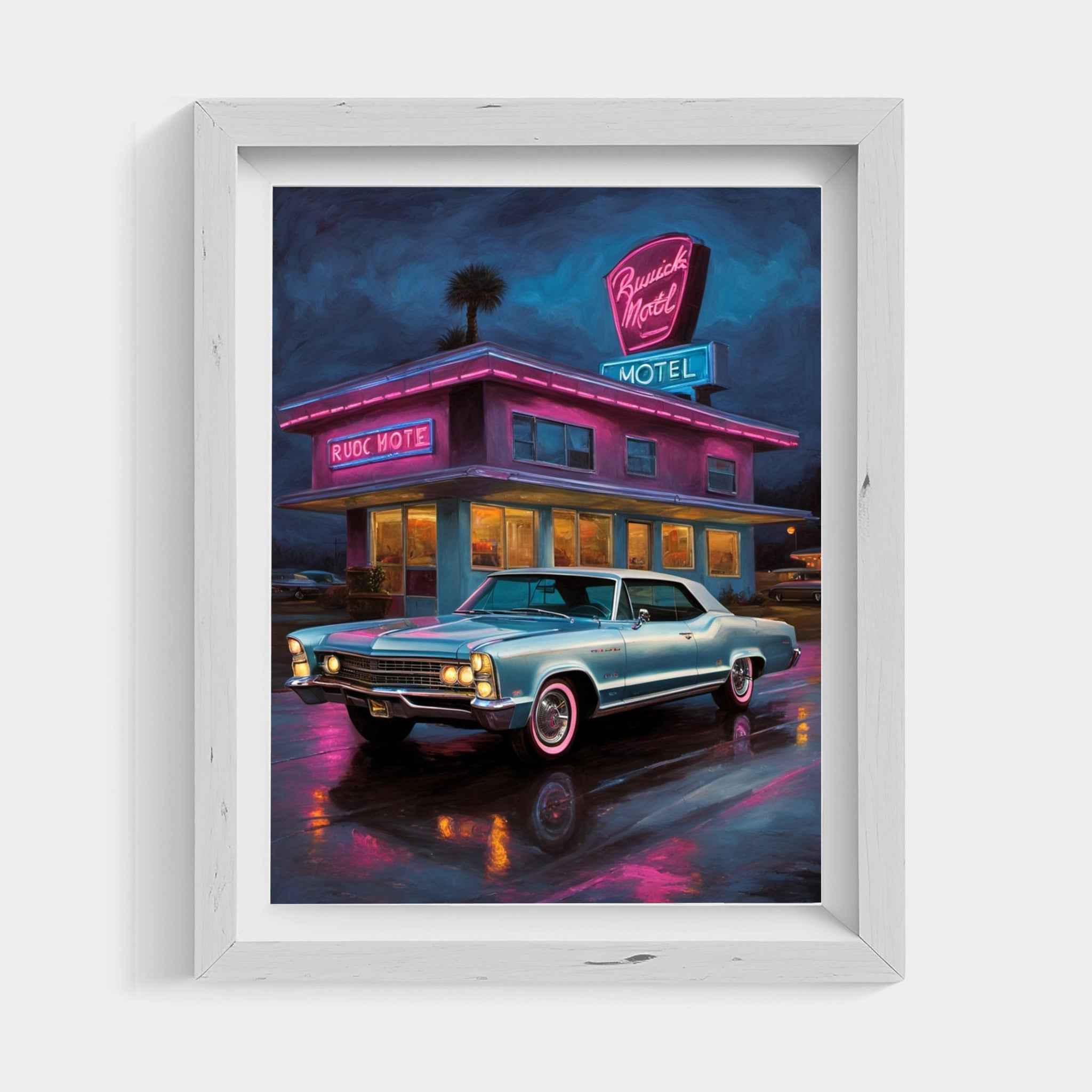 1965 Riviera Gran Sport - Neon Motel Edition | Poster Canvas - AquilVision