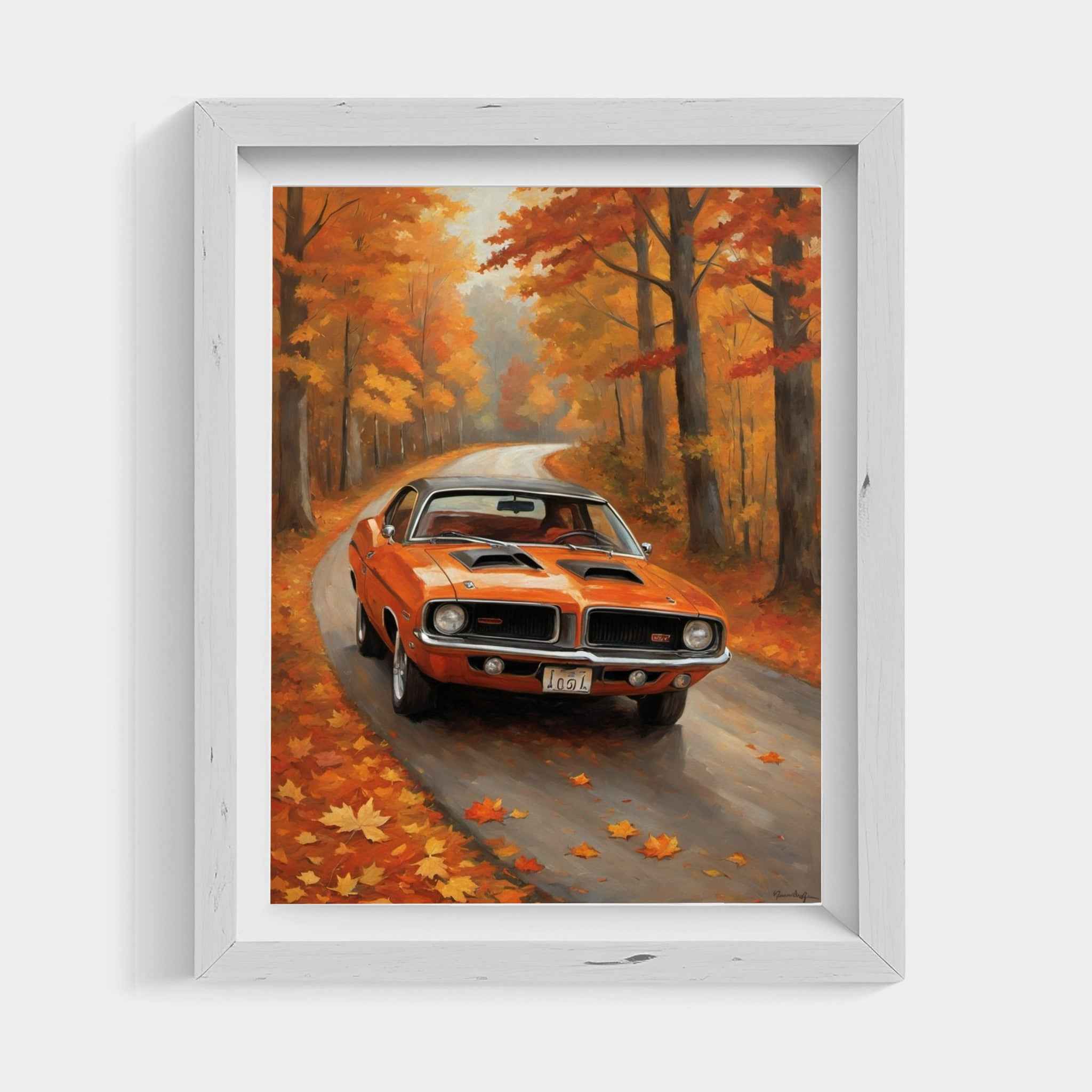 1970 Cuda High-Impact Era - Forest Edition | Poster Canvas - AquilVision