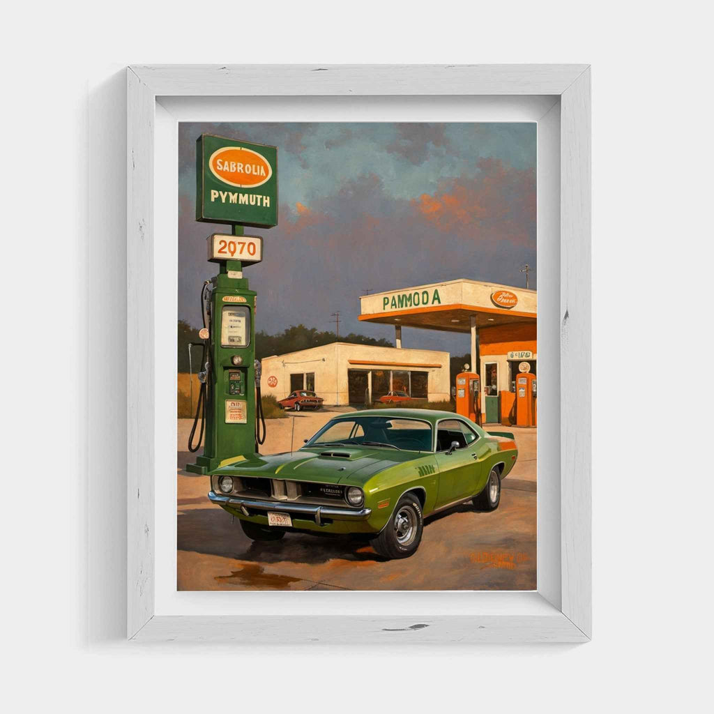 1970 Cuda High-Impact Era - Vintage Station Edition | Poster Canvas - AquilVision