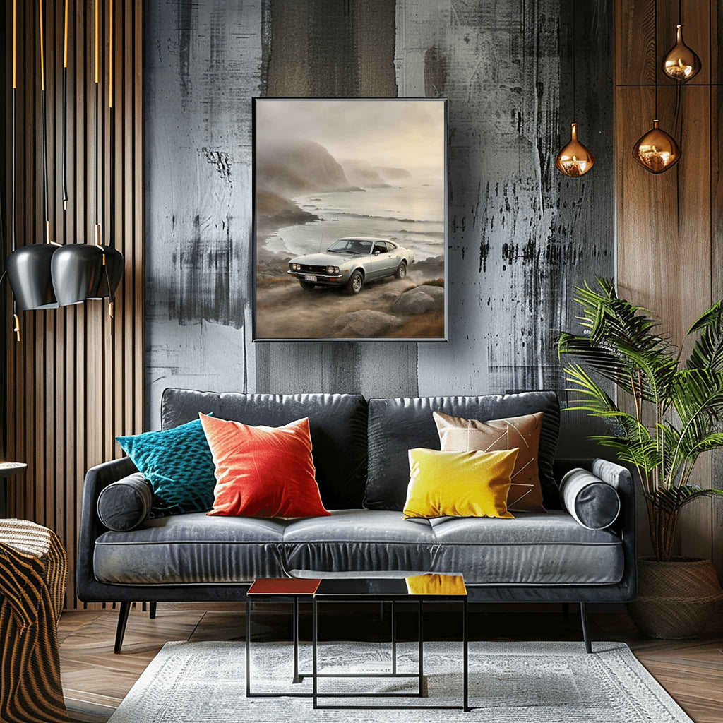 1974 Japanese GT Pioneer - Coastal Edition | Poster Canvas - AquilVision