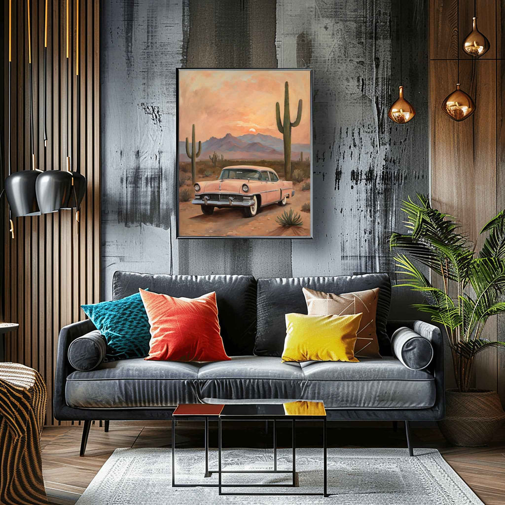 1956 American Formal Luxury Sedan - Desert Edition | Poster Canvas - AquilVision