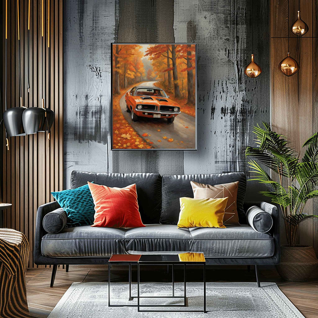 1970 Cuda High-Impact Era - Forest Edition | Poster Canvas - AquilVision