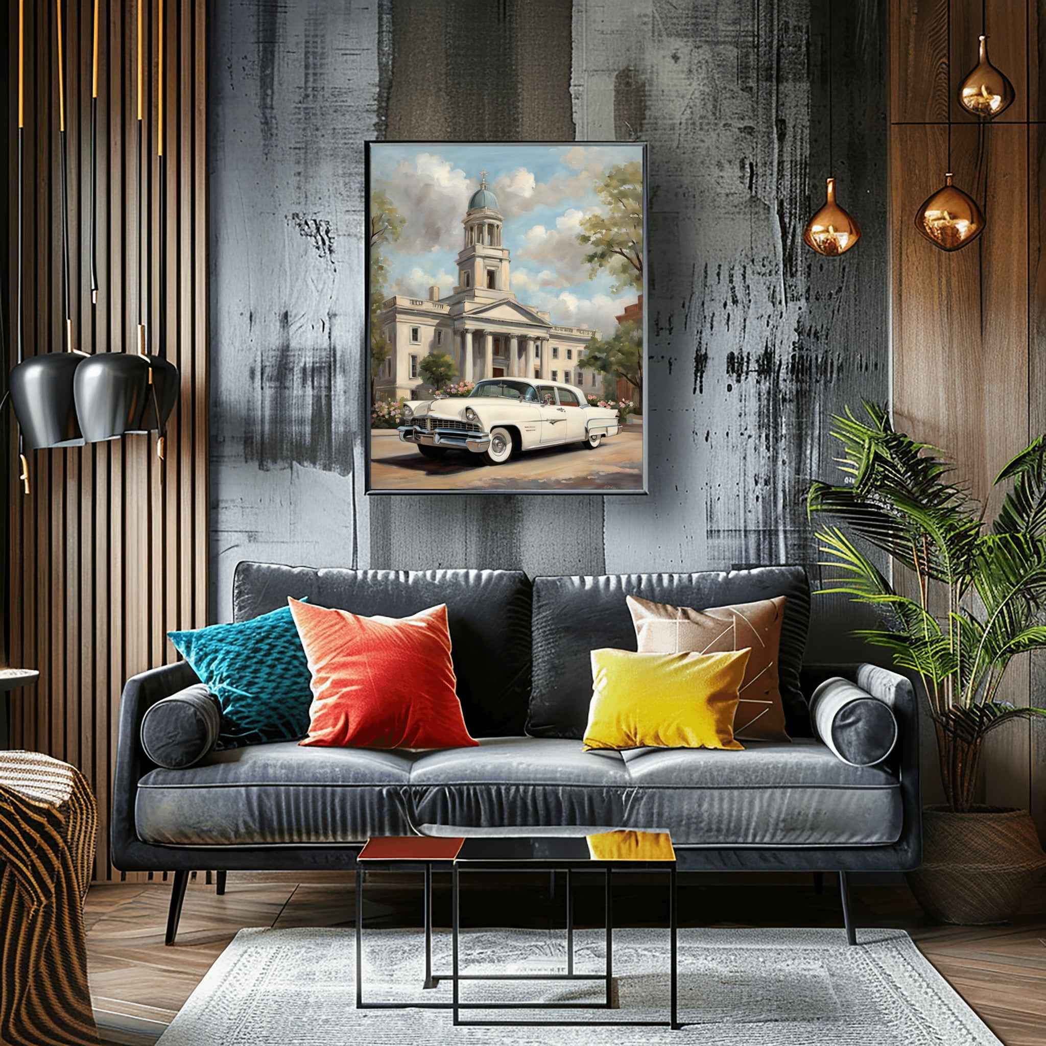 1956 American Formal Luxury Sedan - Town Edition | Poster Canvas