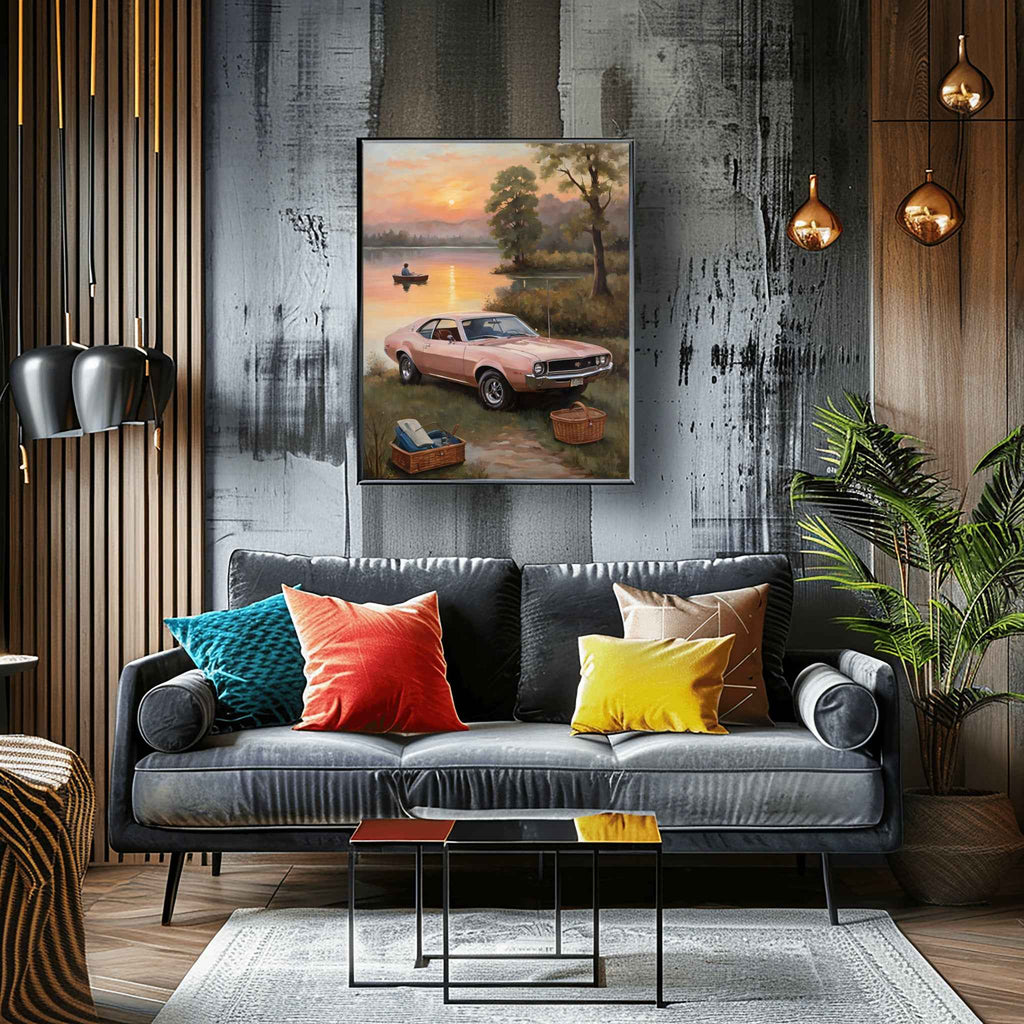 1968 AMC Javelin Spirit - Lakeside Edition | Poster Canvas - AquilVision