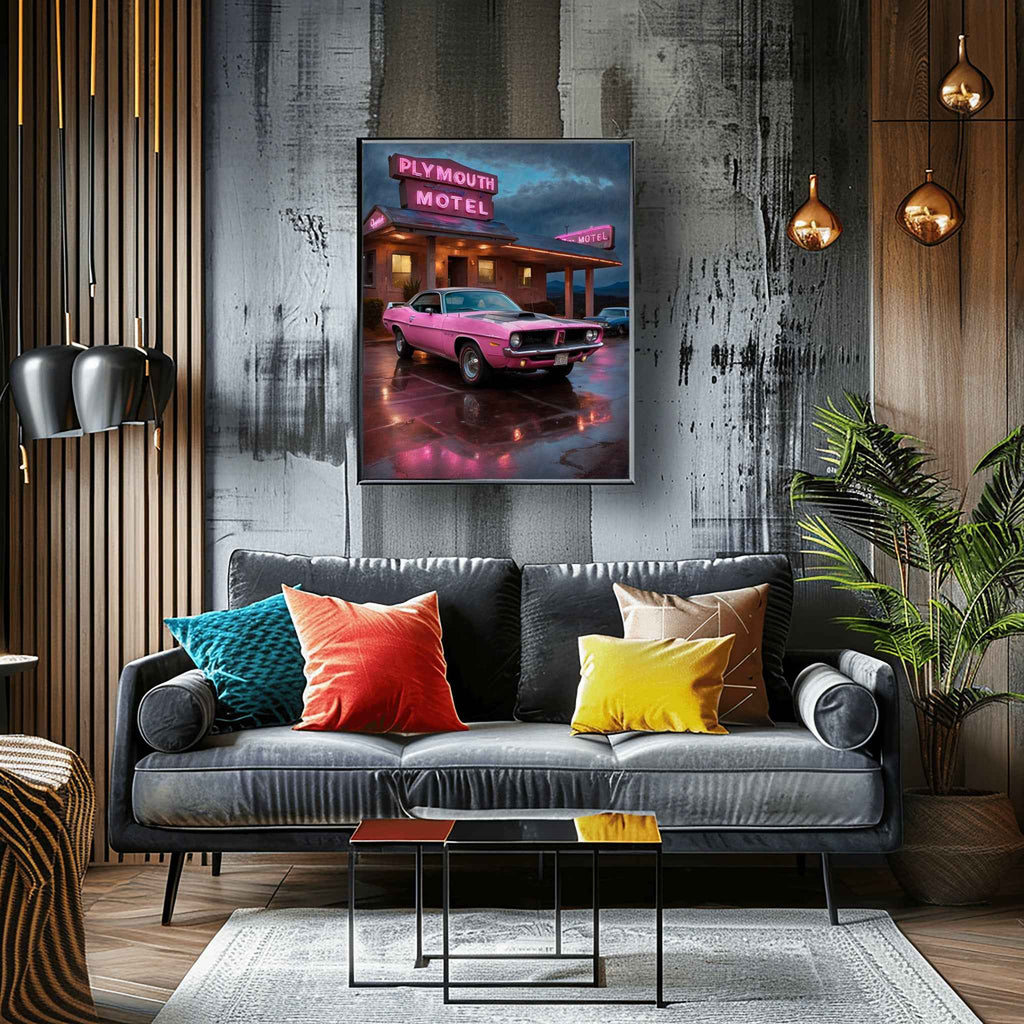 1970 Cuda High-Impact Era - Vintage Hotel Edition | Poster Canvas - AquilVision