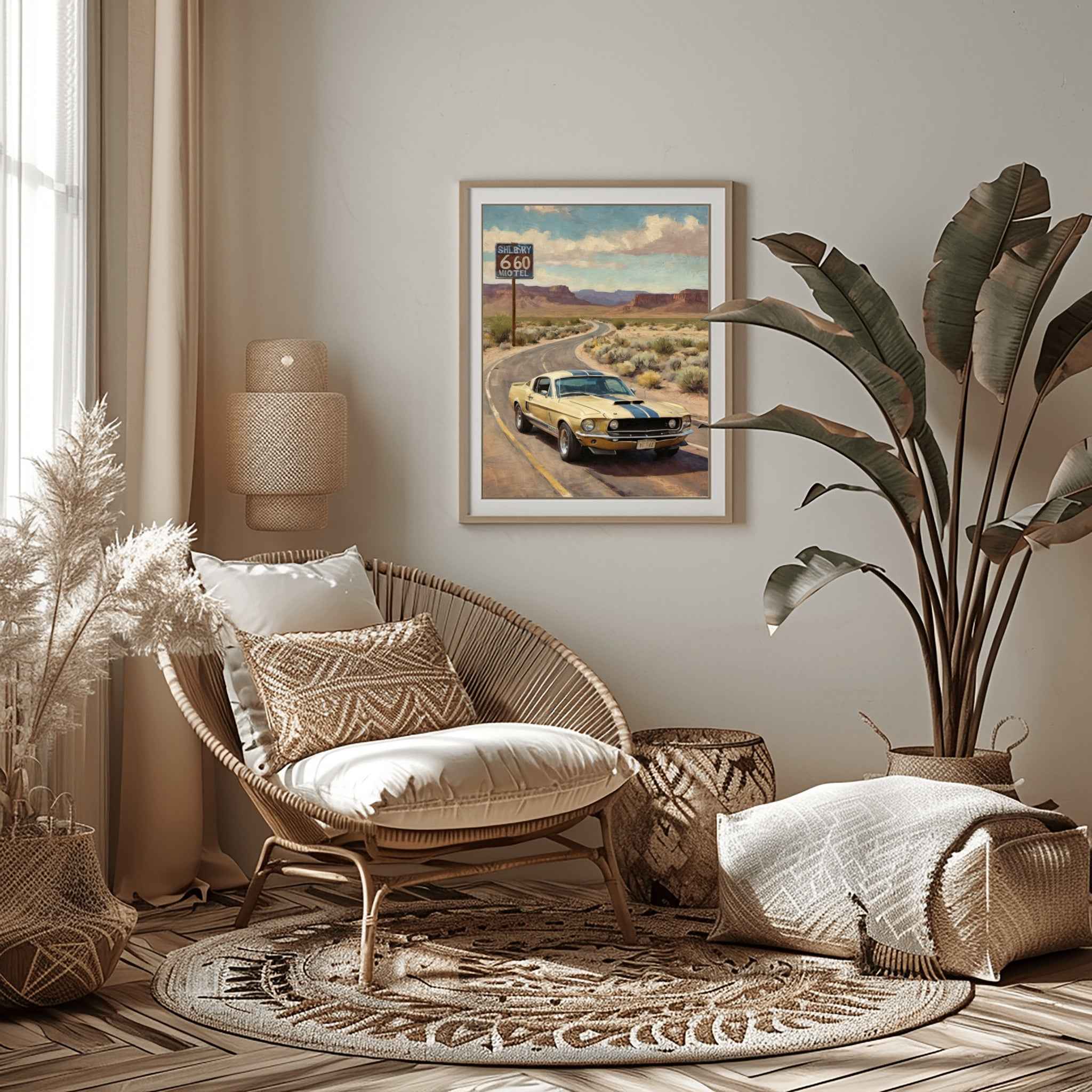 1968 Shelby Muscle Icon - Route66 Edition | Poster Canvas