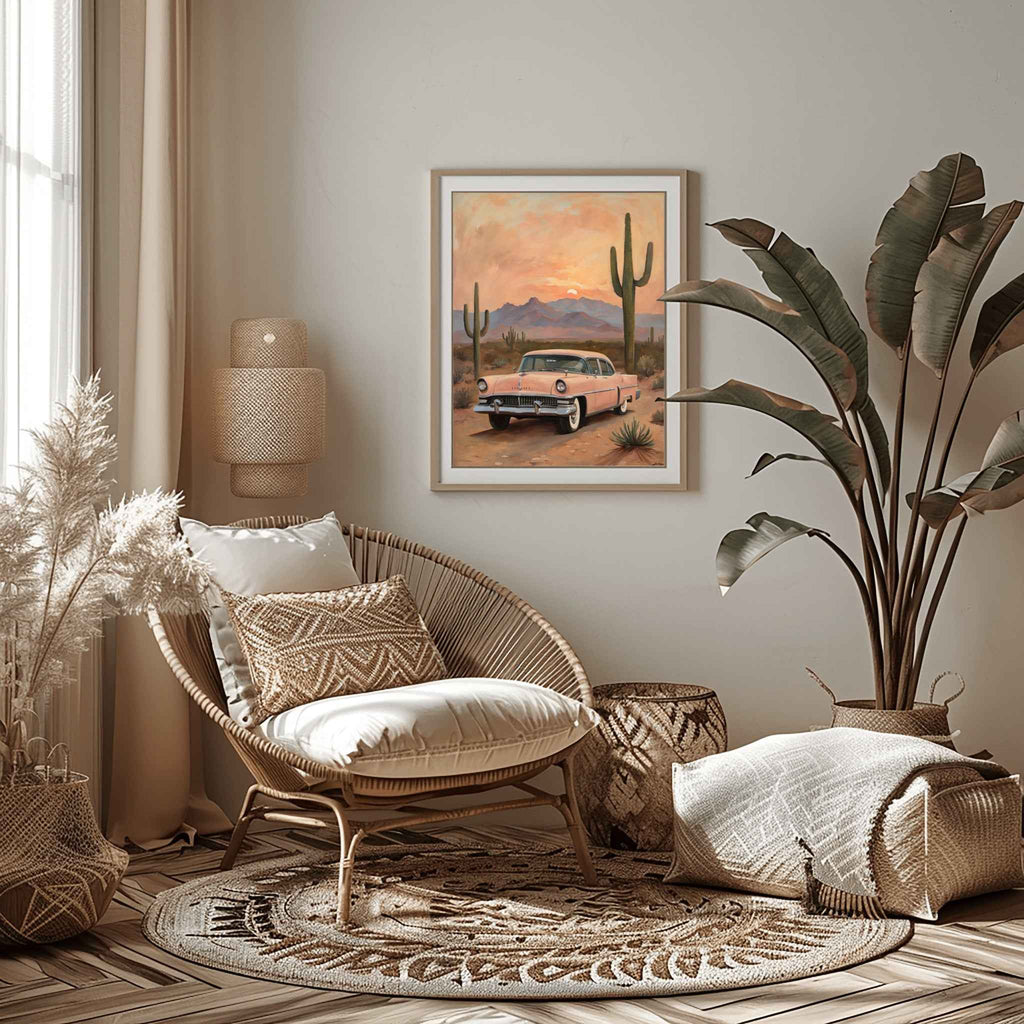 1956 American Formal Luxury Sedan - Desert Edition | Poster Canvas - AquilVision