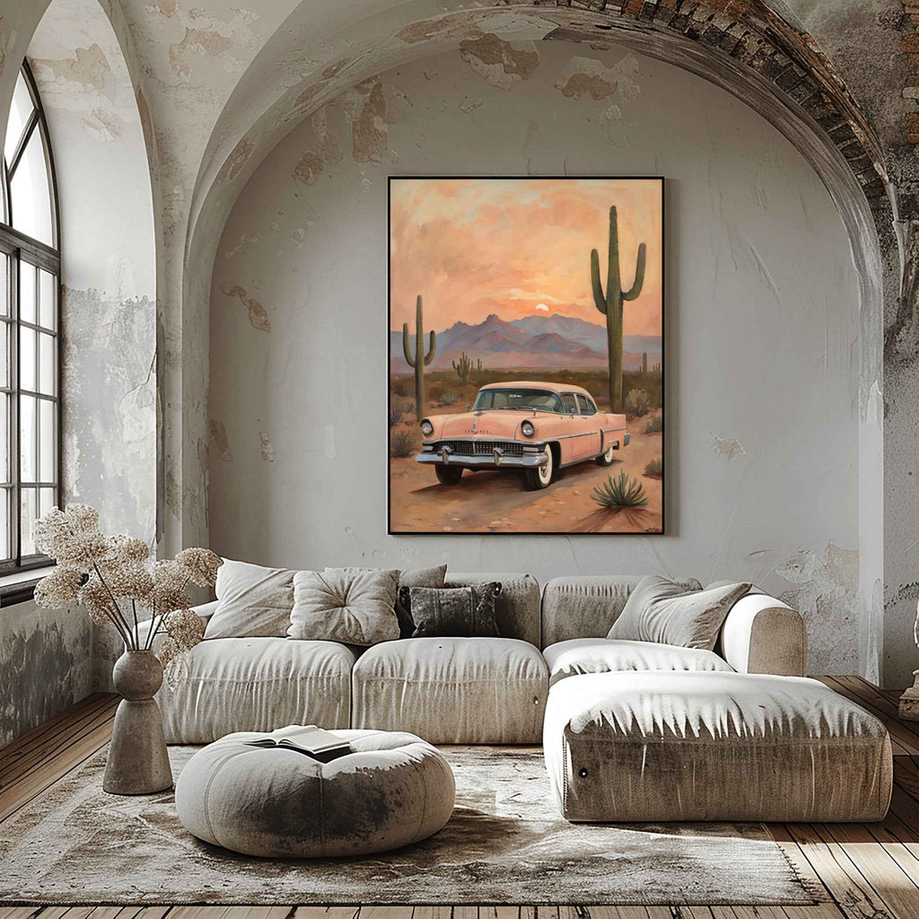 1956 American Formal Luxury Sedan - Desert Edition | Poster Canvas - AquilVision