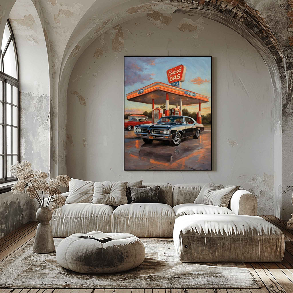 1964 GTO Muscle Pioneer - Gas Station Edition | Poster Canvas - AquilVision