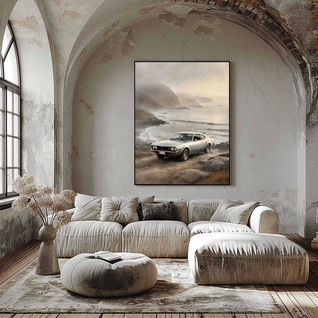 1974 Japanese GT Pioneer - Coastal Edition | Poster Canvas - AquilVision