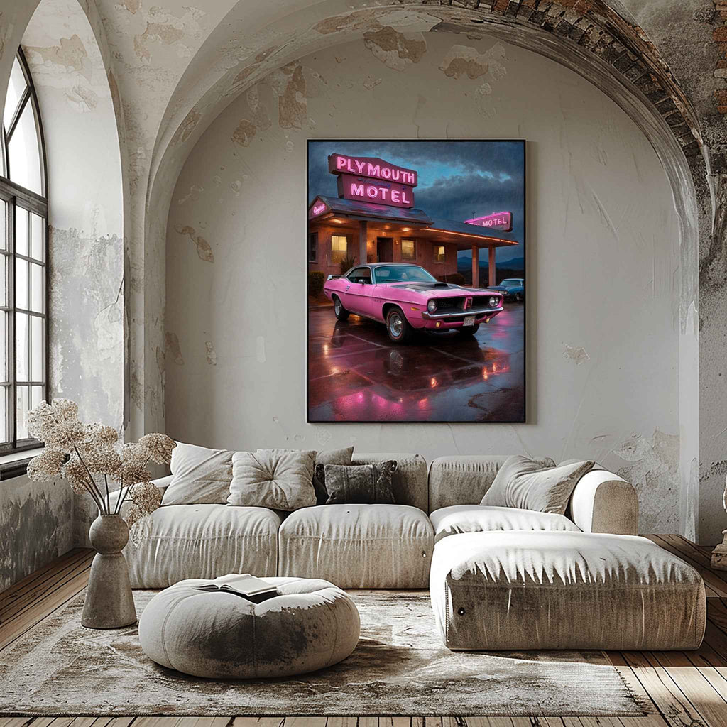 1970 Cuda High-Impact Era - Vintage Hotel Edition | Poster Canvas - AquilVision
