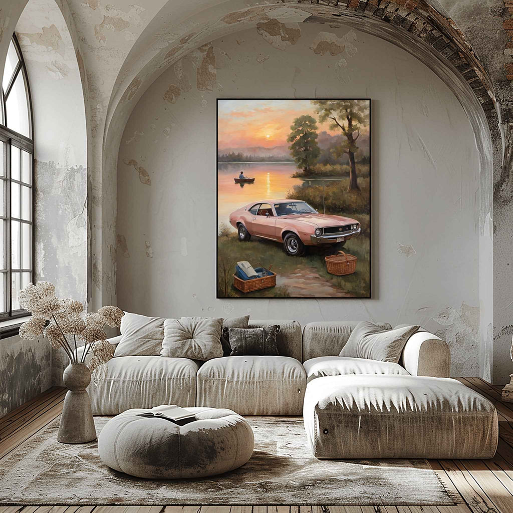 1968 AMC Javelin Spirit - Lakeside Edition | Poster Canvas - AquilVision