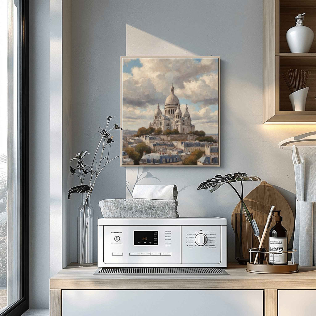 Sacre Coeur Basilica Poster Canvas Artwork - Paris Collection