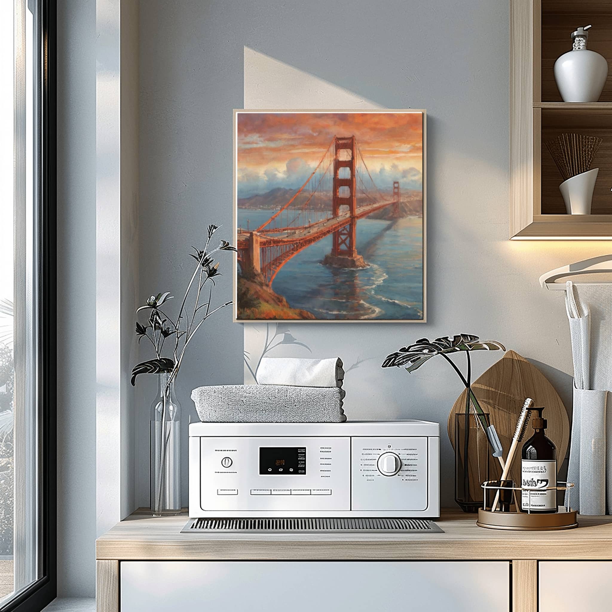 Golden Gate Poster Canvas Artwork - San Francisco Collection
